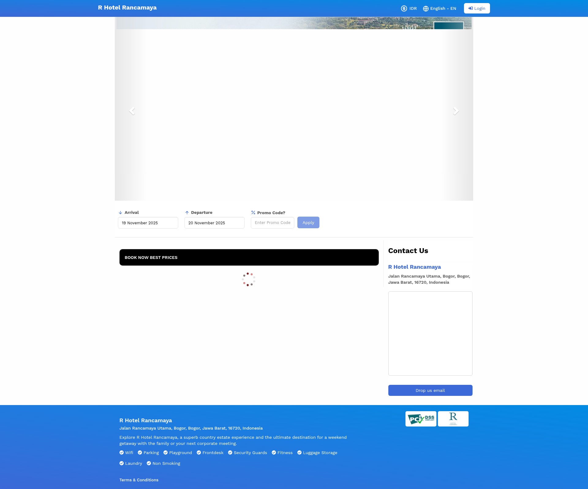 Screenshot of rhotelrancamaya.com