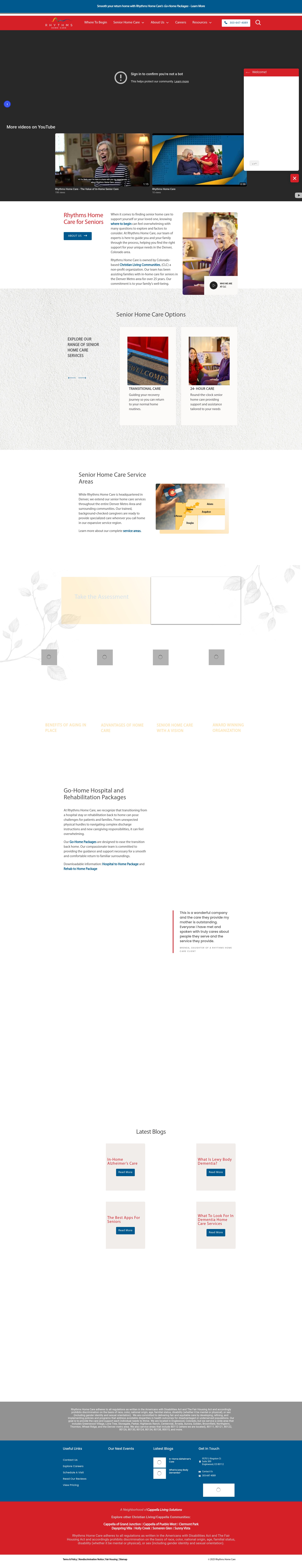 Screenshot of rhythmshomecare.com