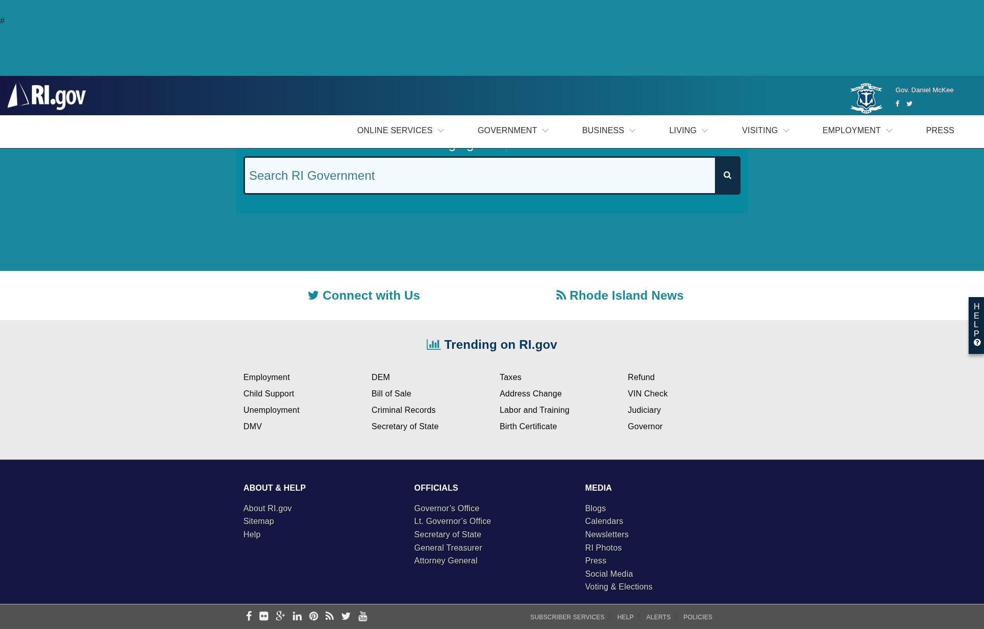 Screenshot of ri.gov