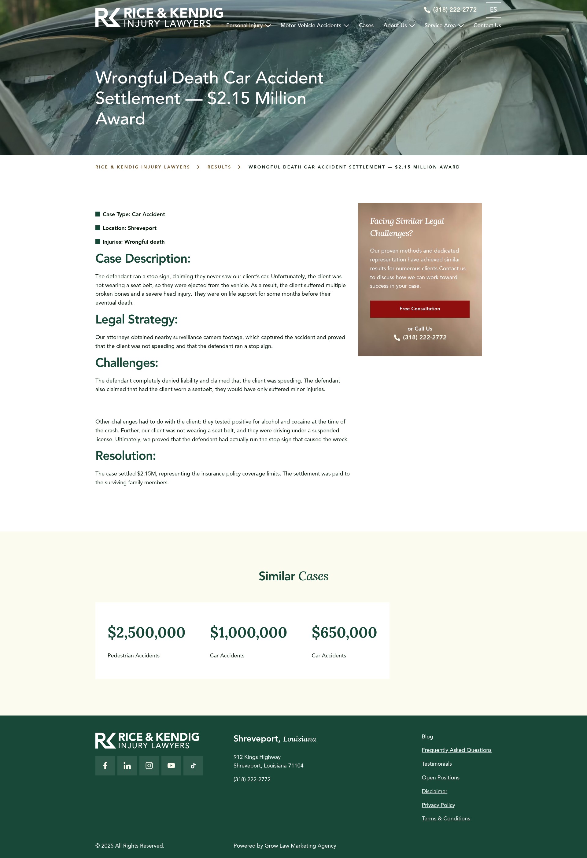 Screenshot of ricekendig.com