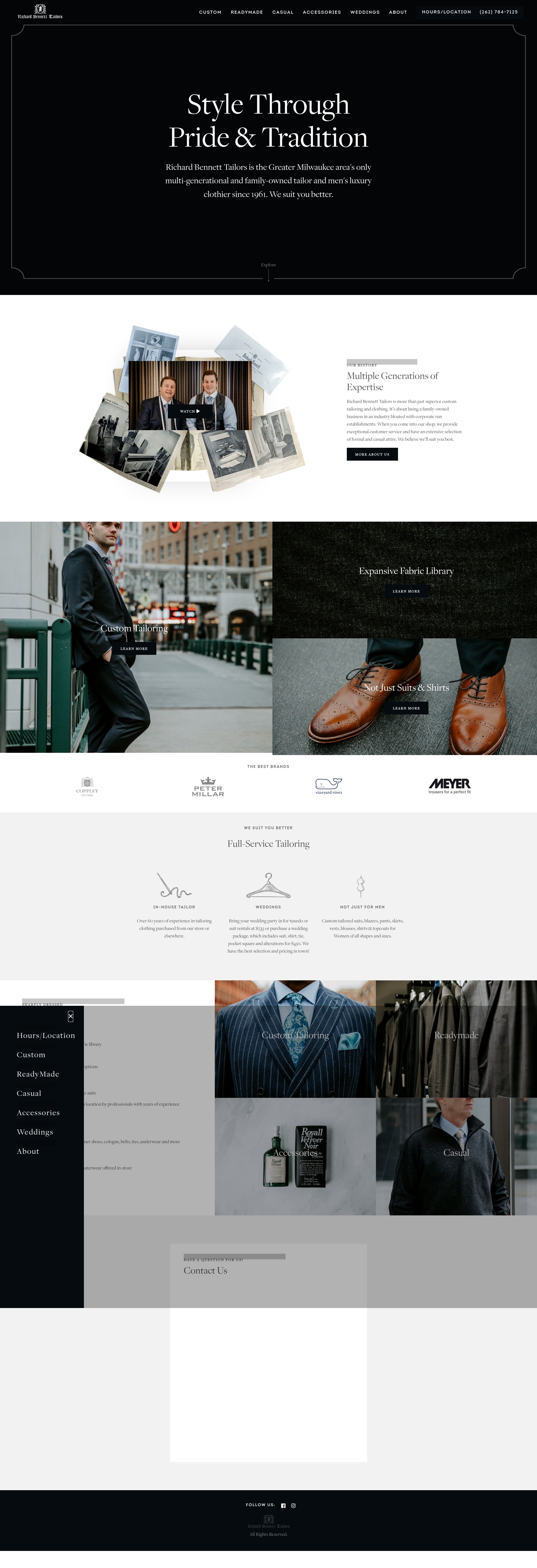 Screenshot of richardbennetttailors.com