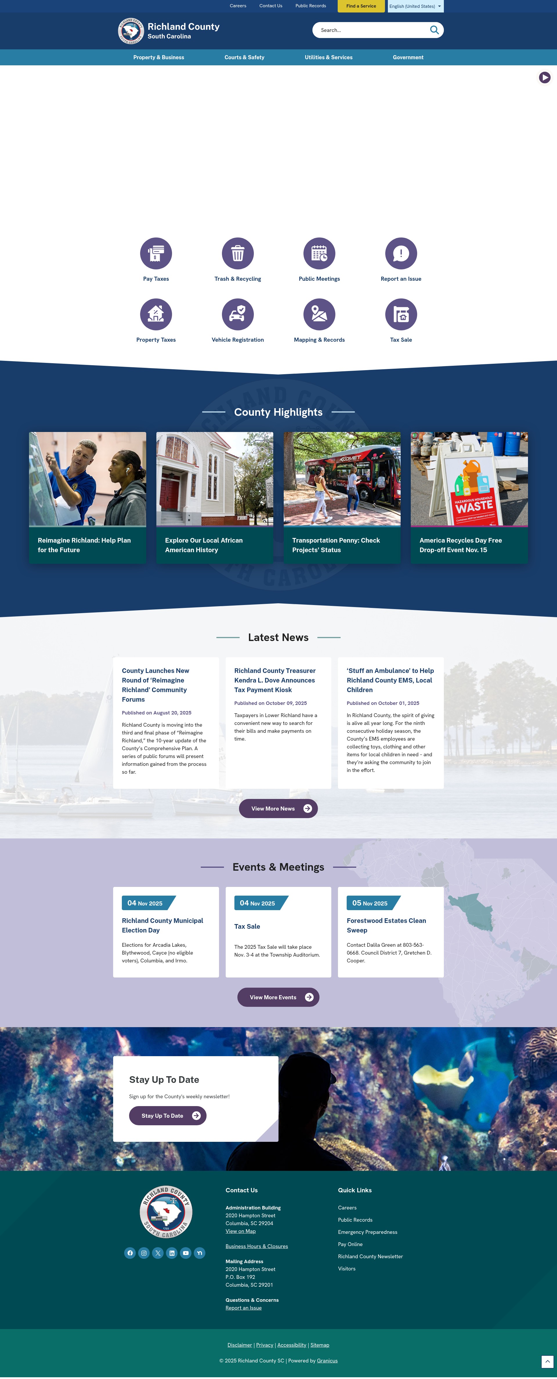 Screenshot of richlandcountysc.gov