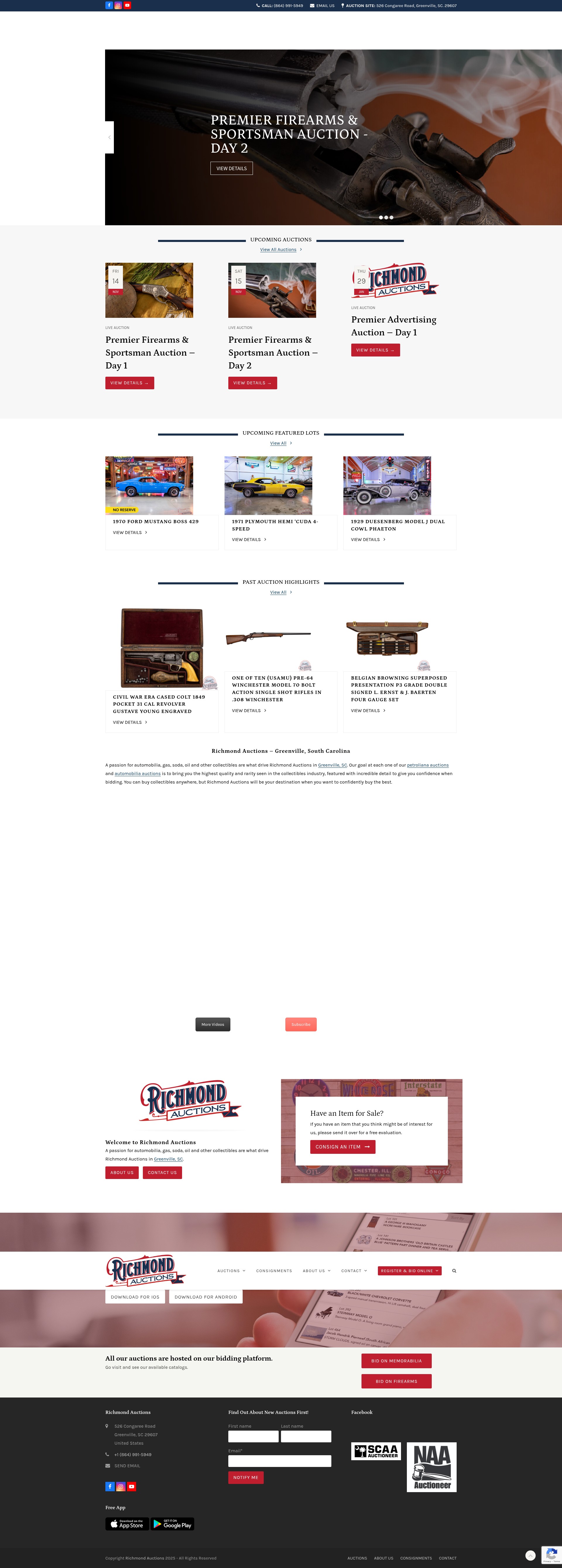 Screenshot of richmondauctions.com