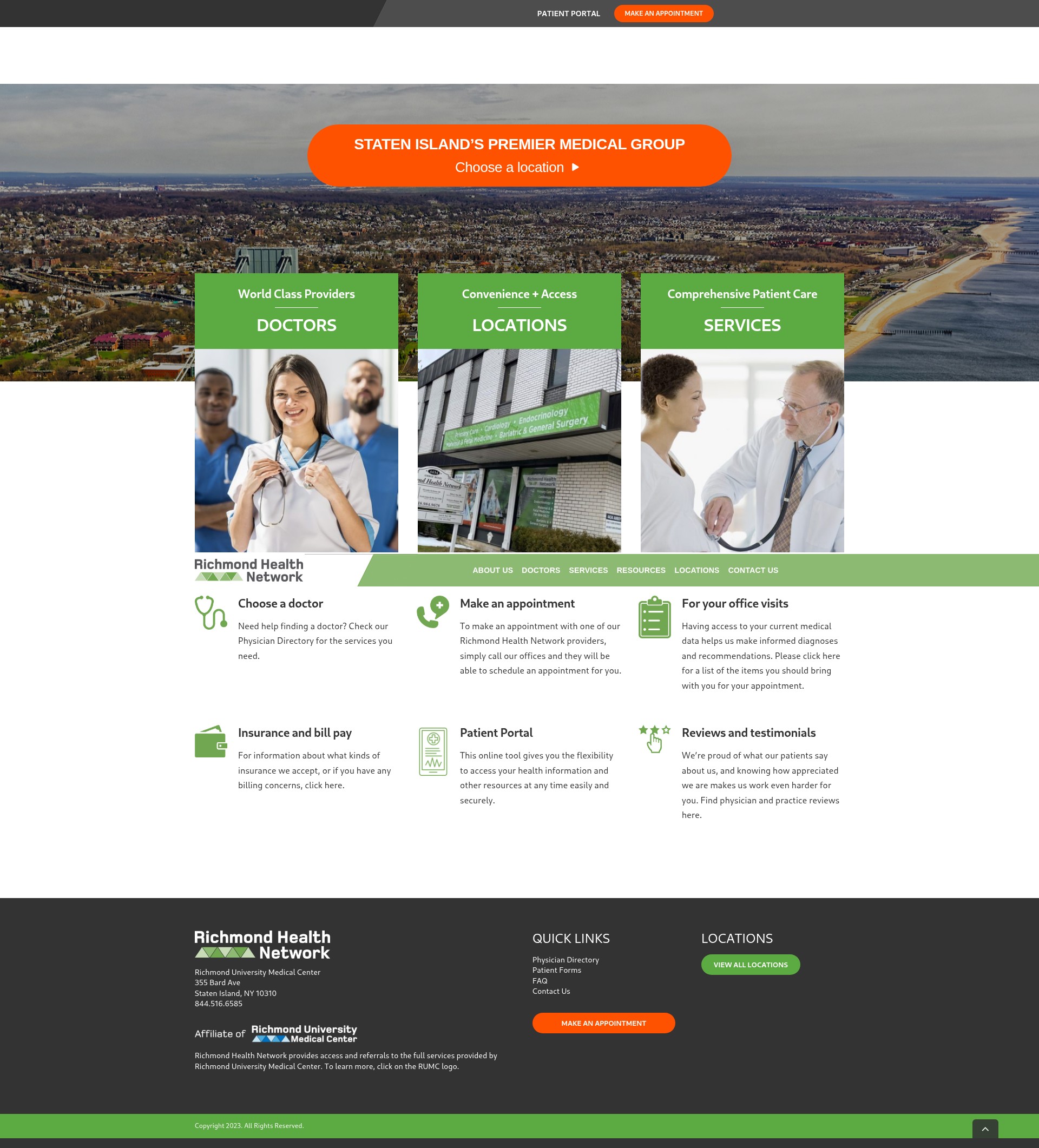Screenshot of richmondhealthnetwork.org