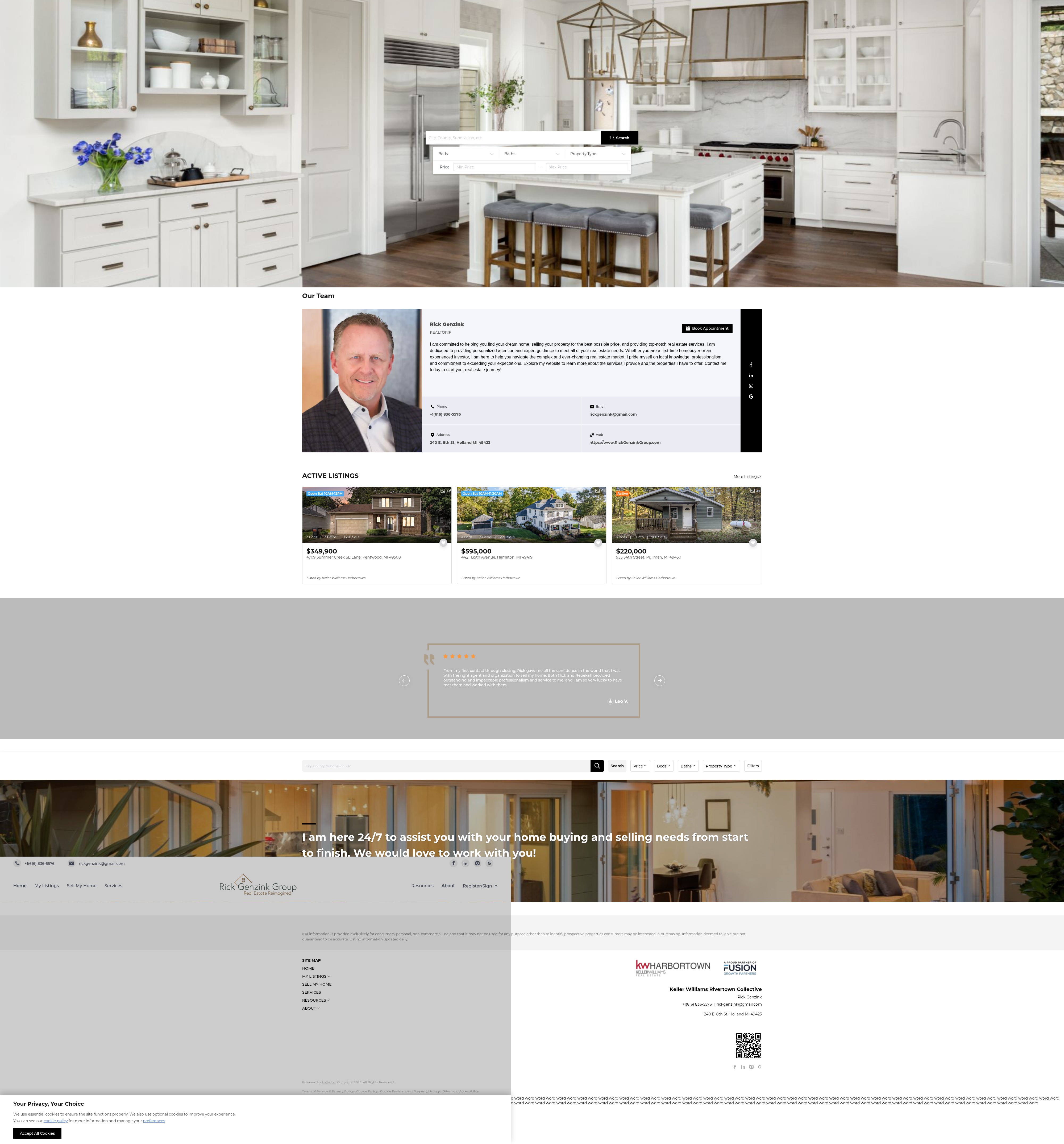 Screenshot of rickgenzinkgroup.com