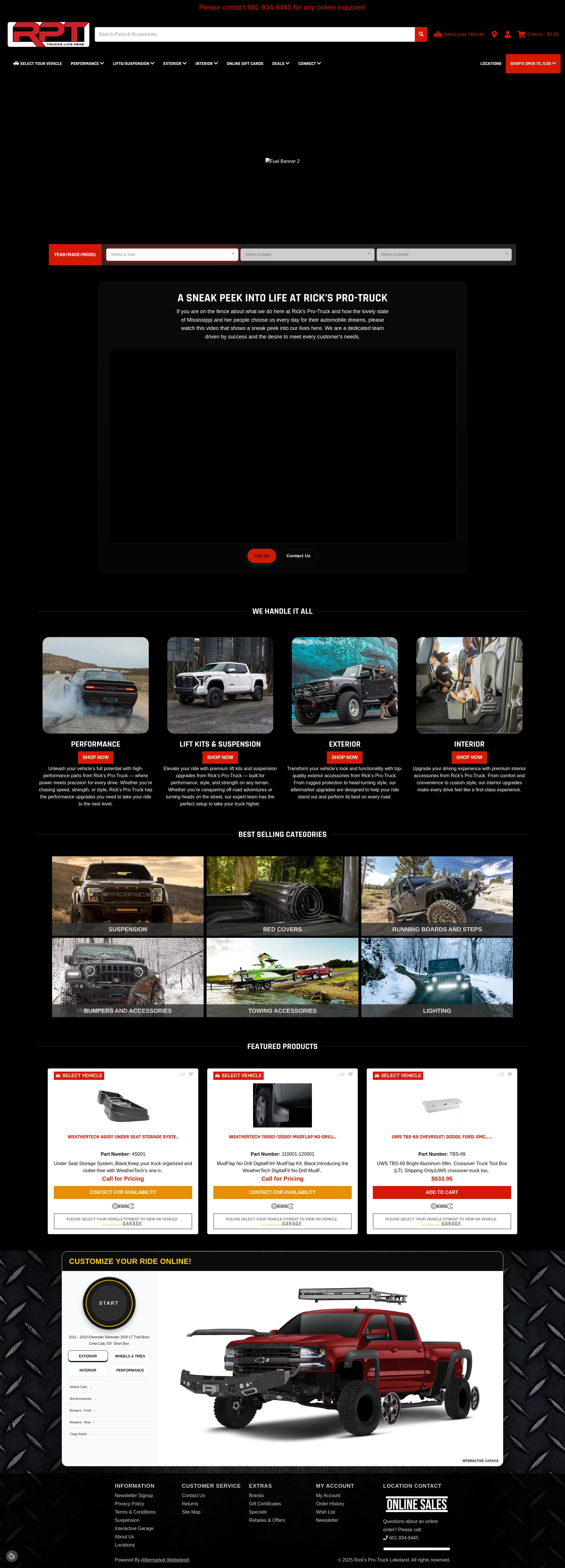 Screenshot of ricksprotruck.com