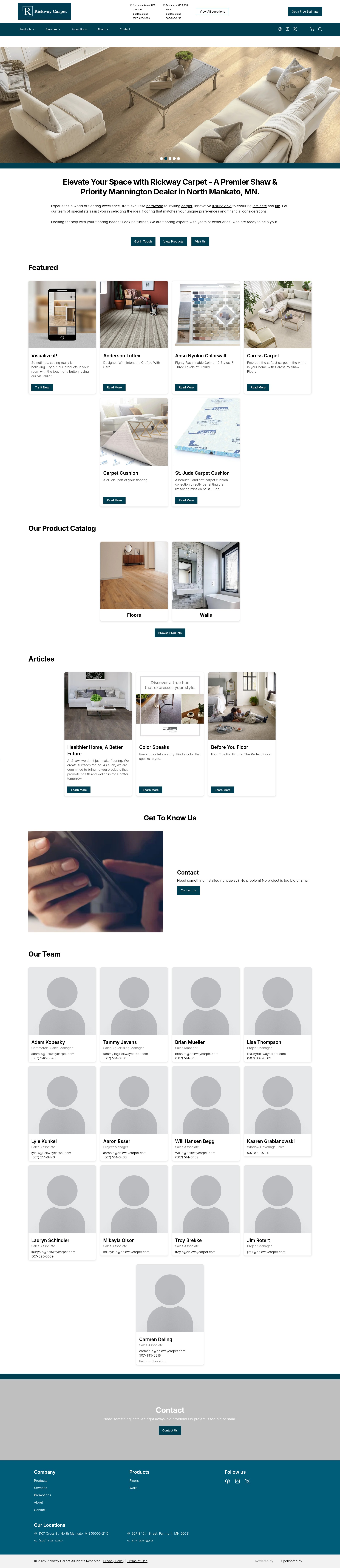 Screenshot of rickwaycarpet.com