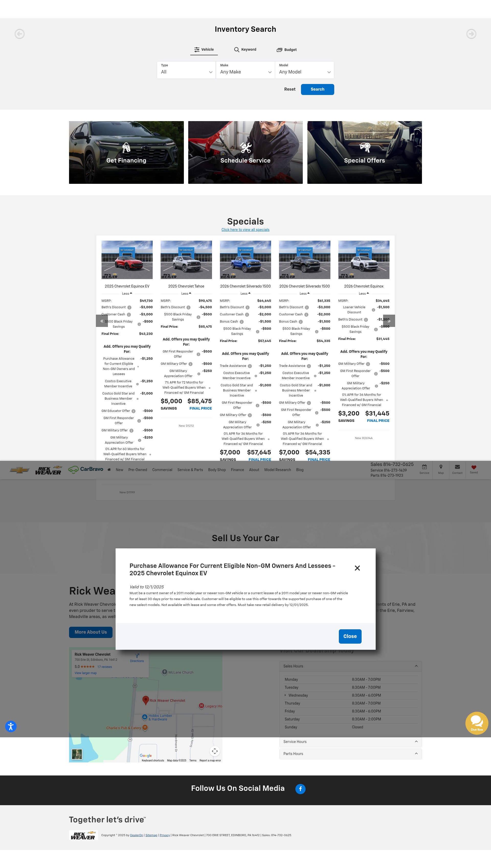 Screenshot of rickweaveredinboro.com