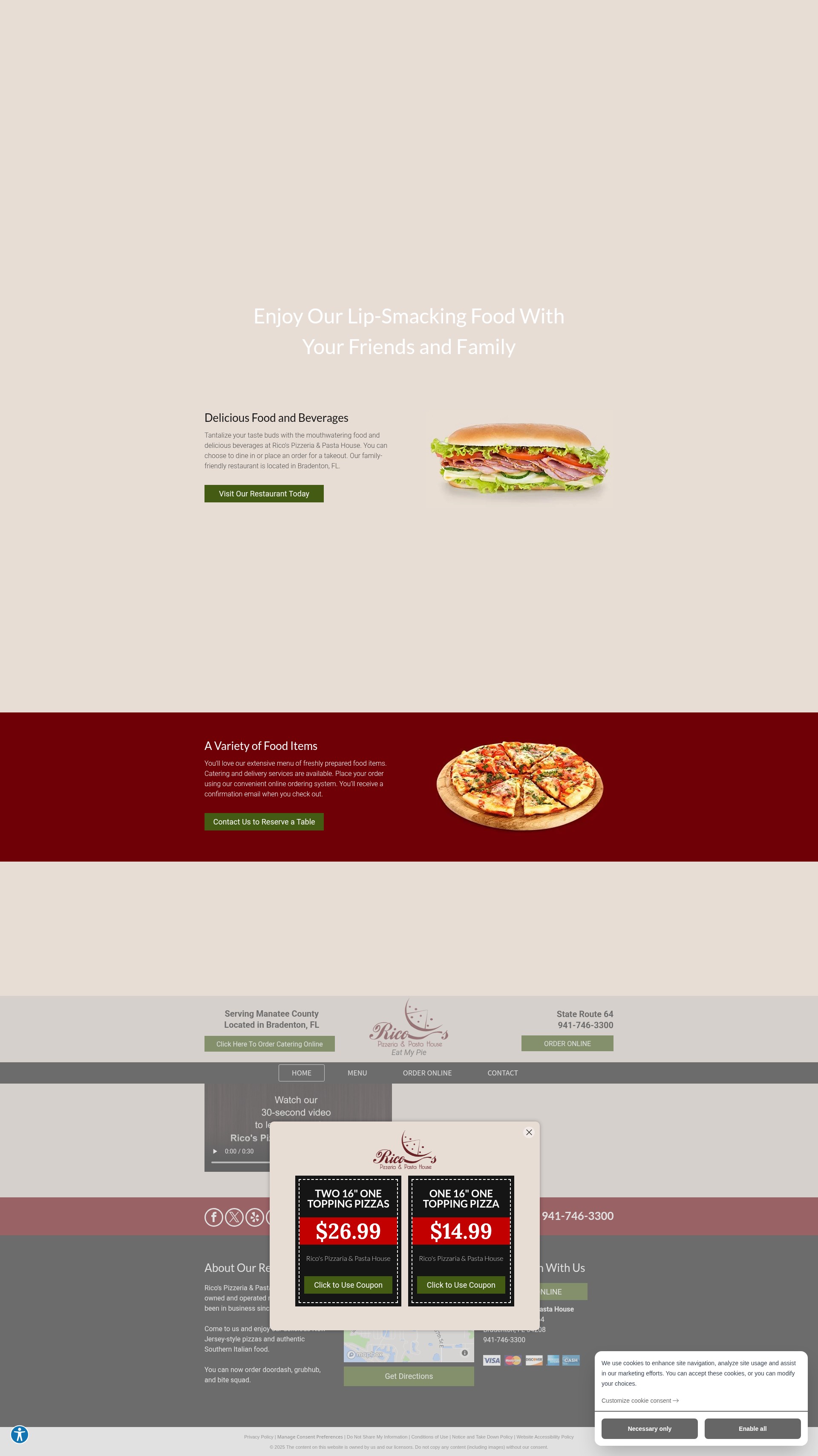 Screenshot of ricoseatmypie.com