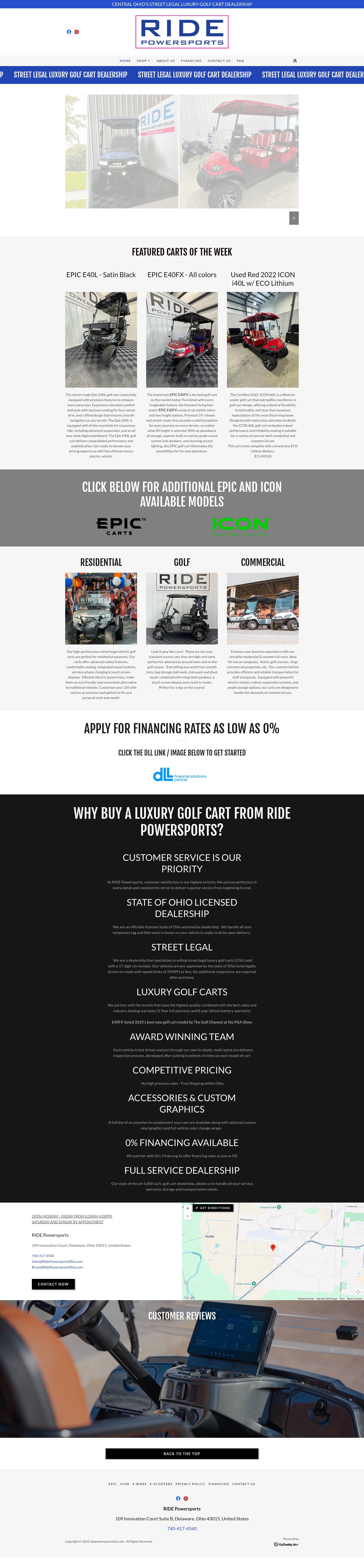 Screenshot of ridepowersportsohio.com