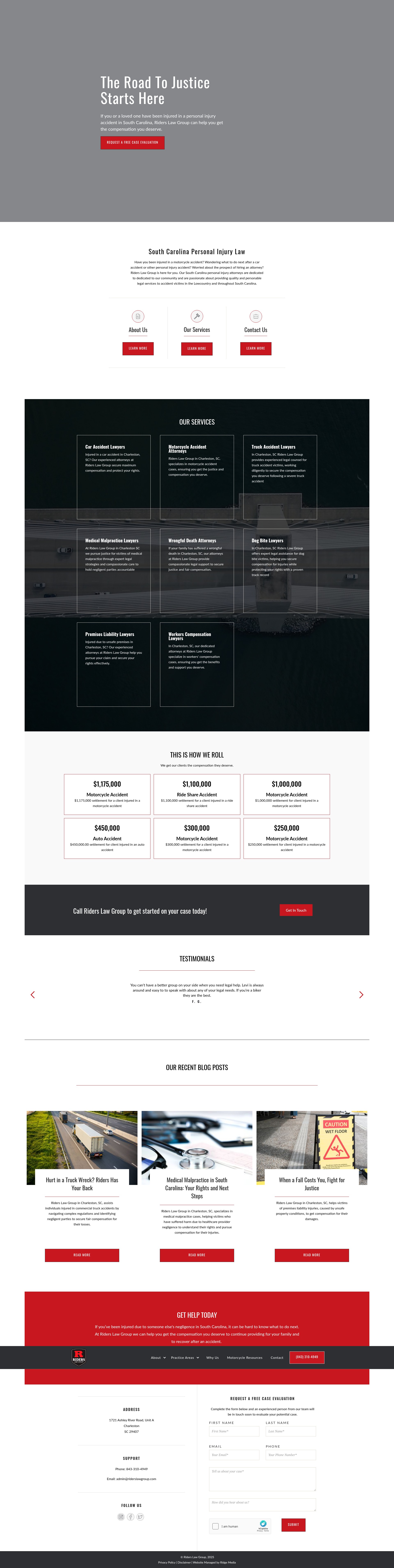 Screenshot of riderslawgroup.com