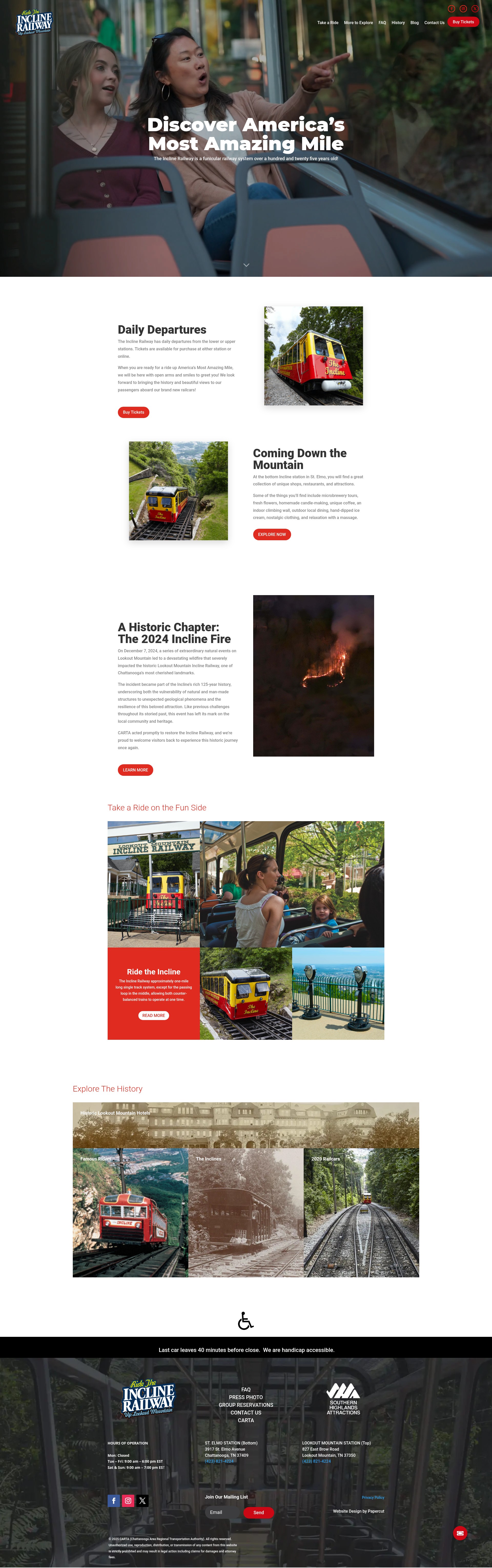 Screenshot of ridetheincline.com