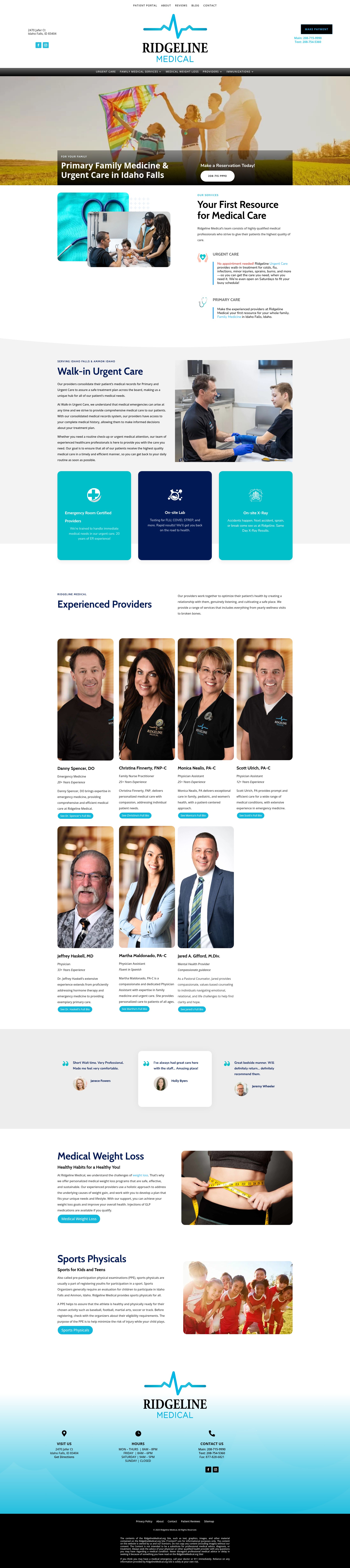 Screenshot of ridgelinemedical.org