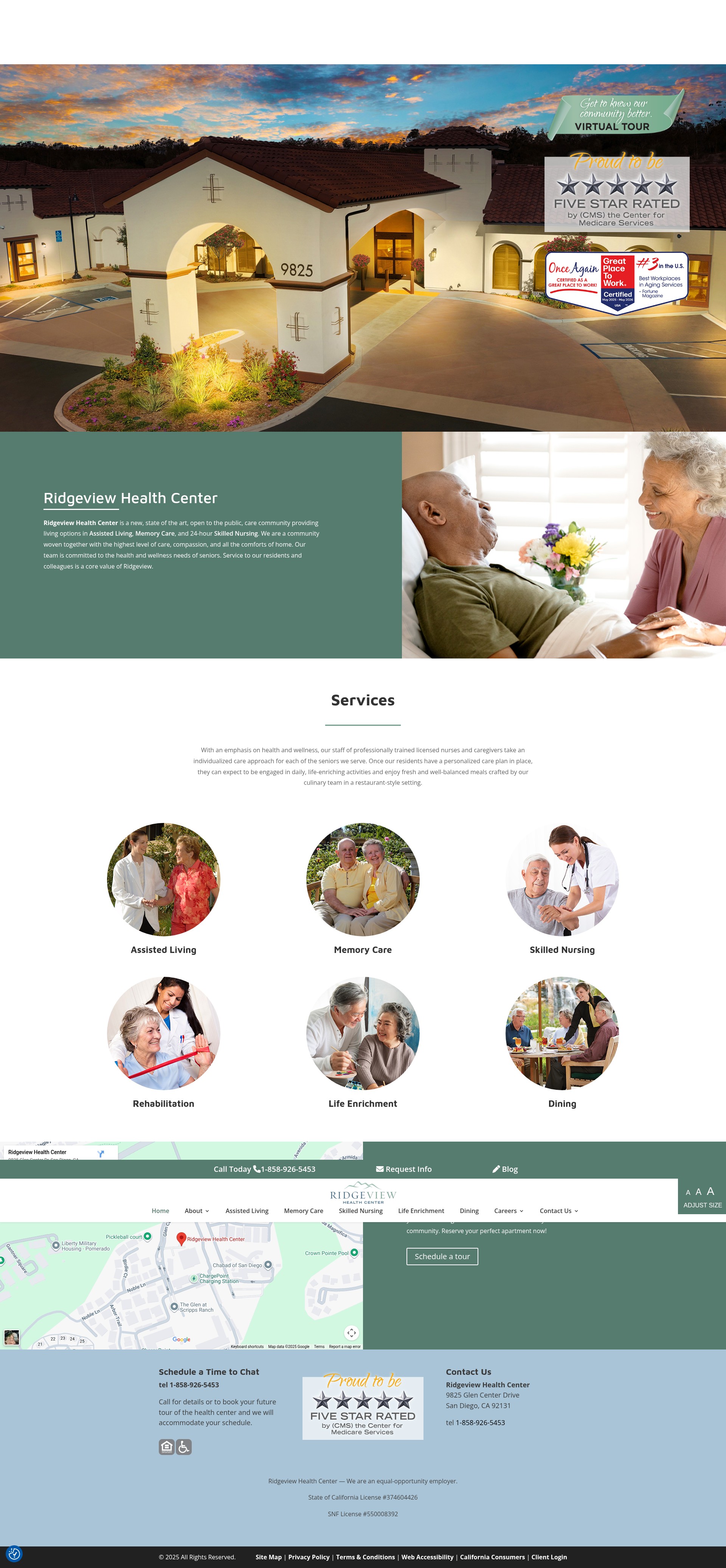 Screenshot of ridgeviewhealthcenter.com