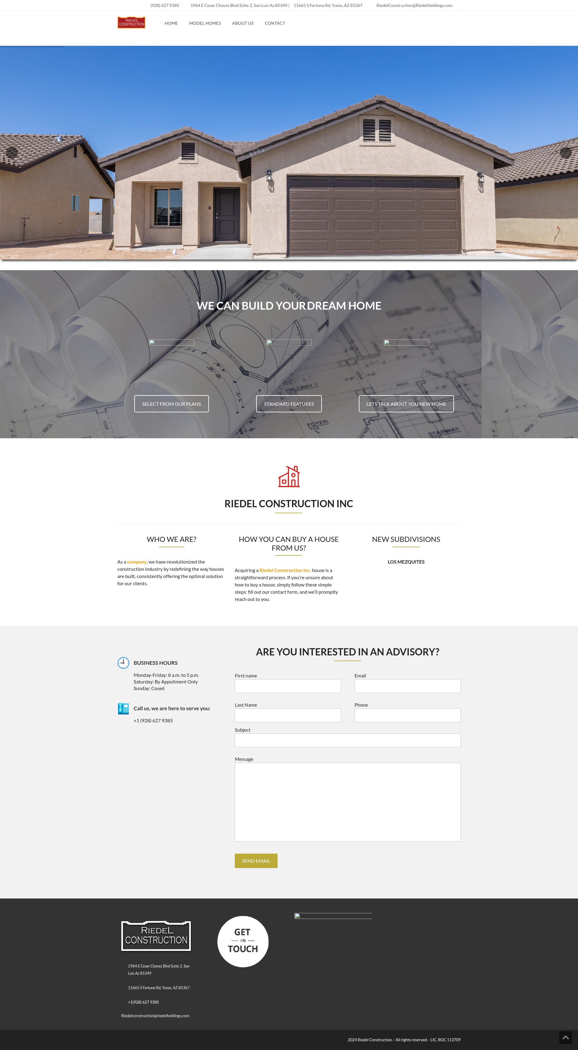 Screenshot of riedelholdings.com