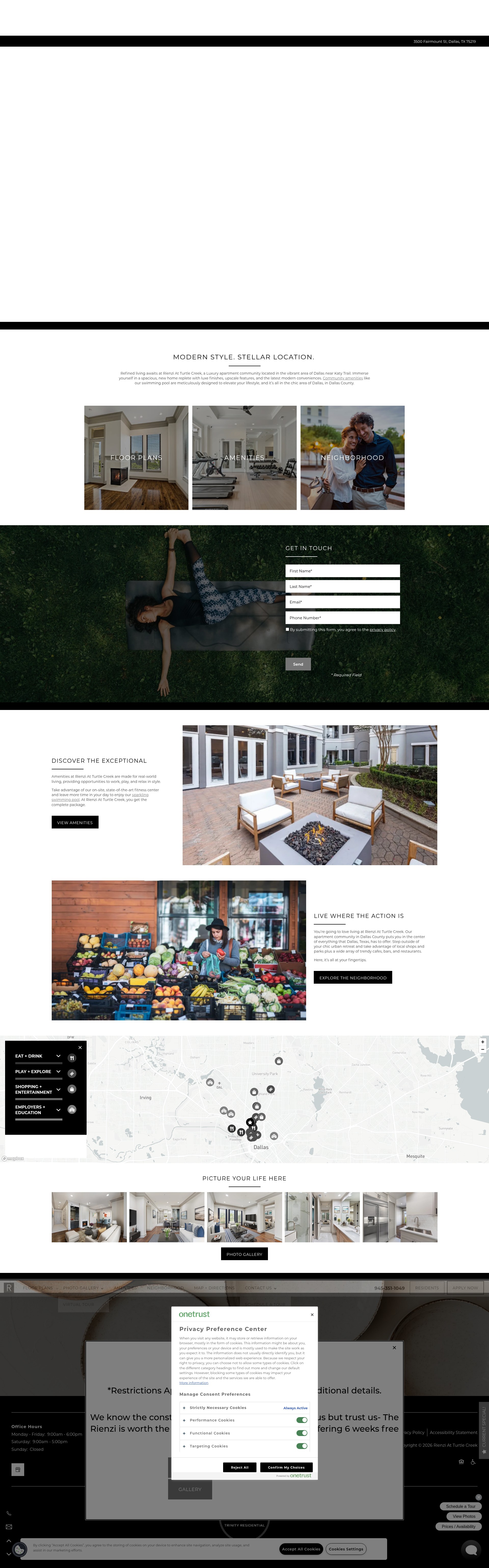 Screenshot of rienziatturtlecreek.com