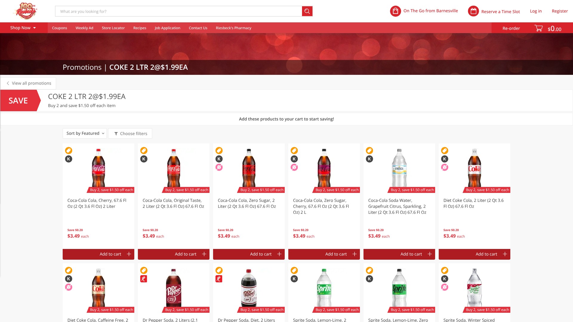 Screenshot of riesbeckfoods.com