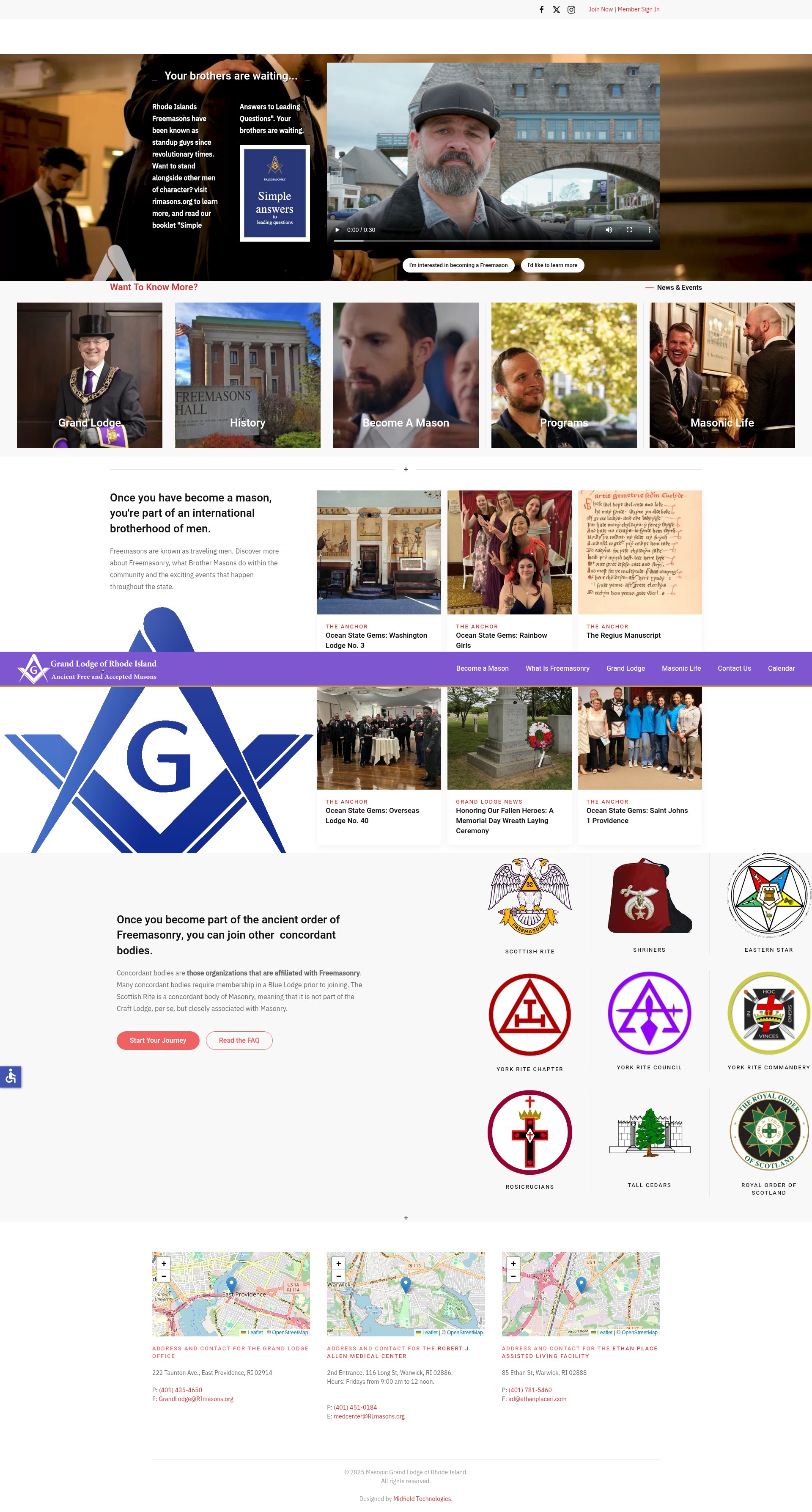Screenshot of rimasons.org