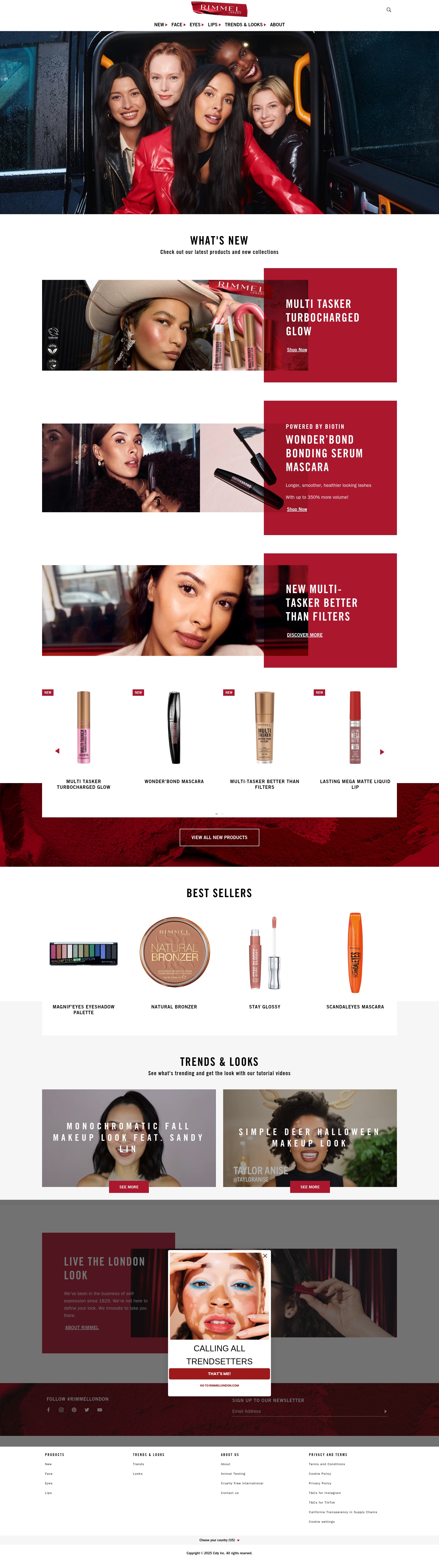 Screenshot of rimmellondon.com