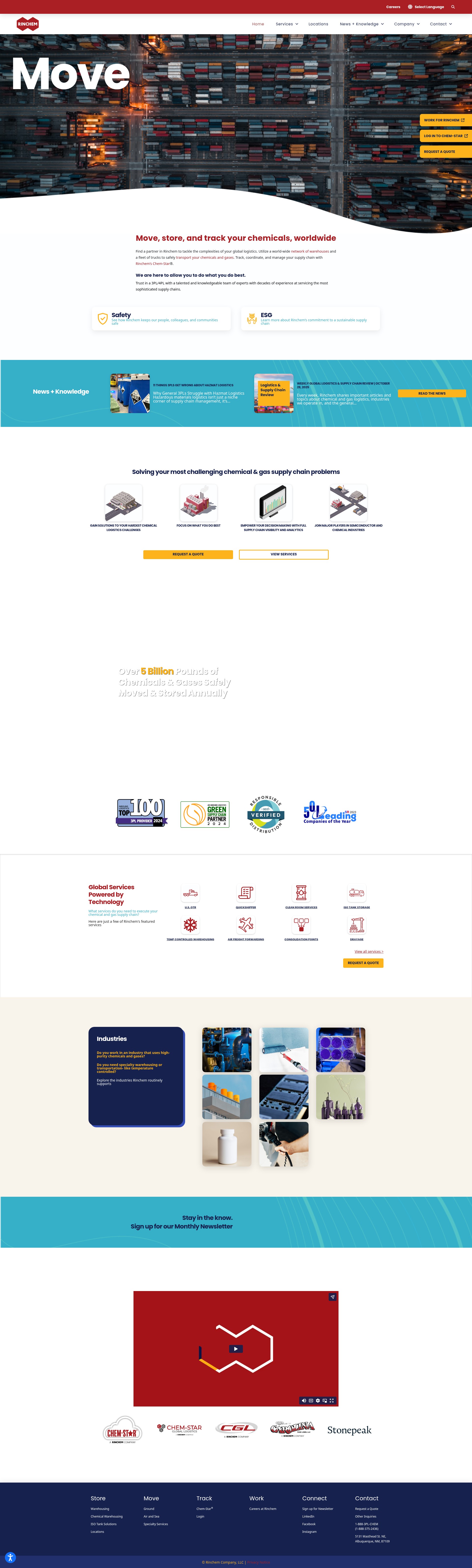 Screenshot of rinchem.com