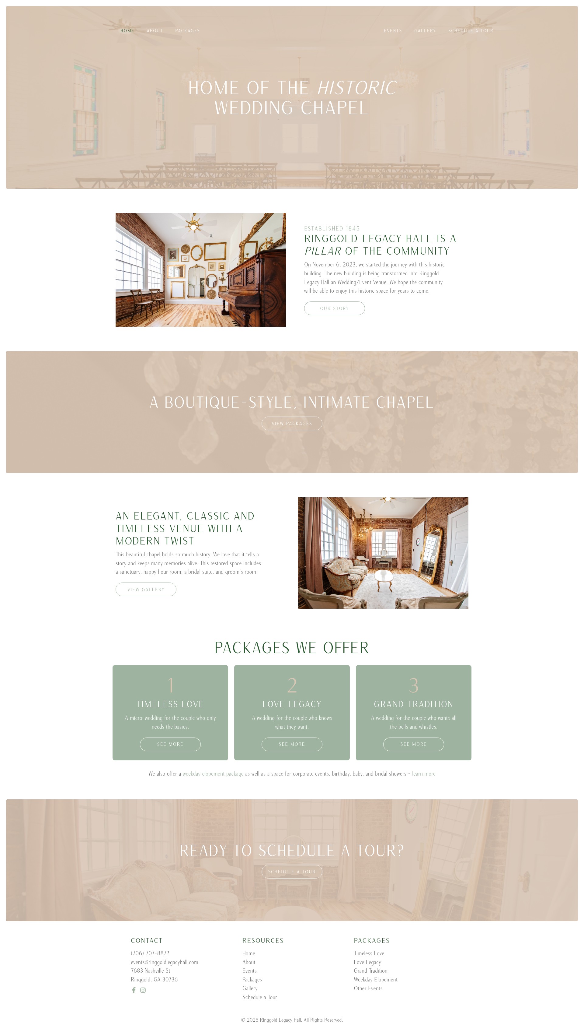 Screenshot of ringgoldlegacyhall.com
