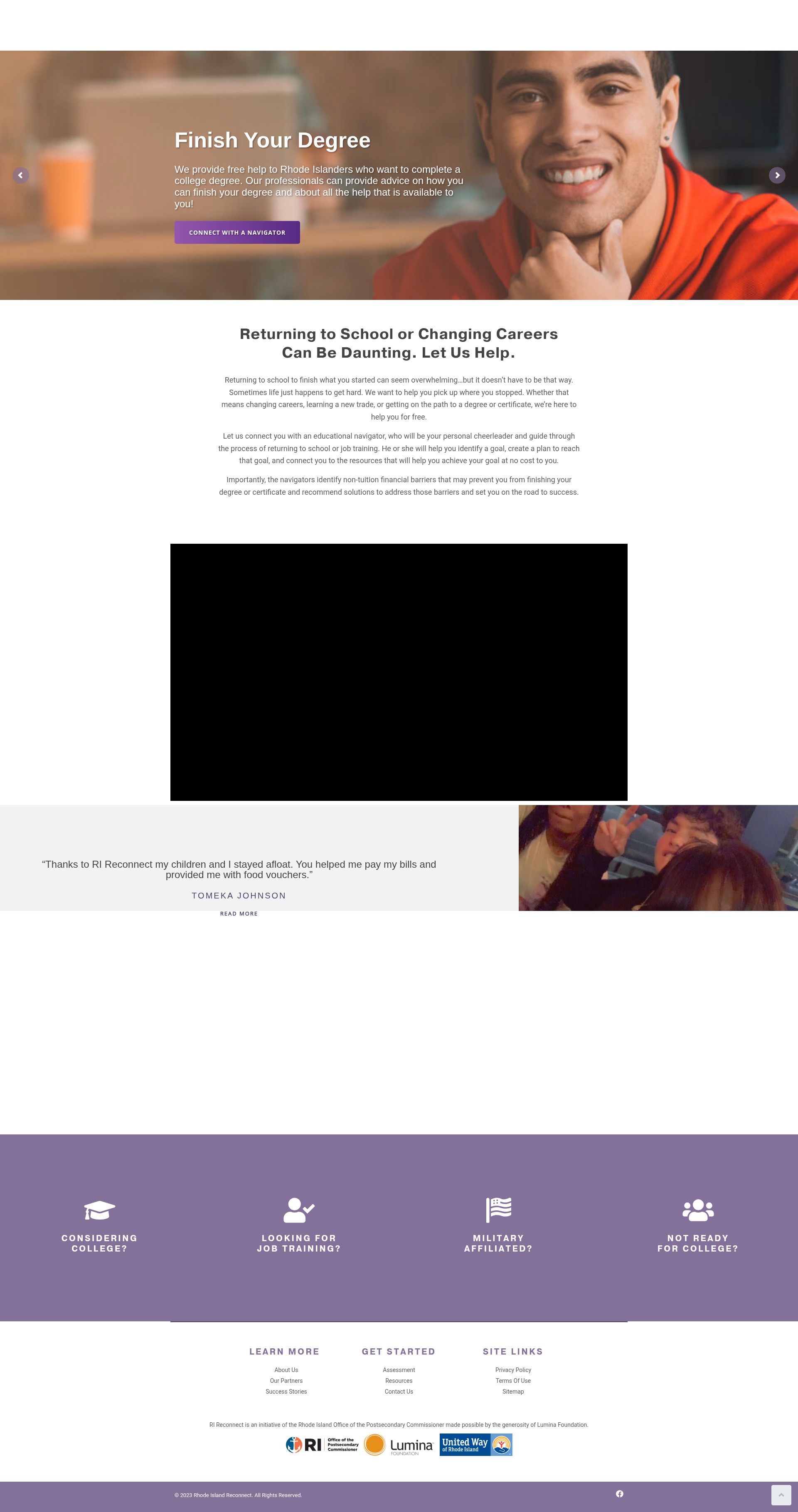 Screenshot of rireconnect.org