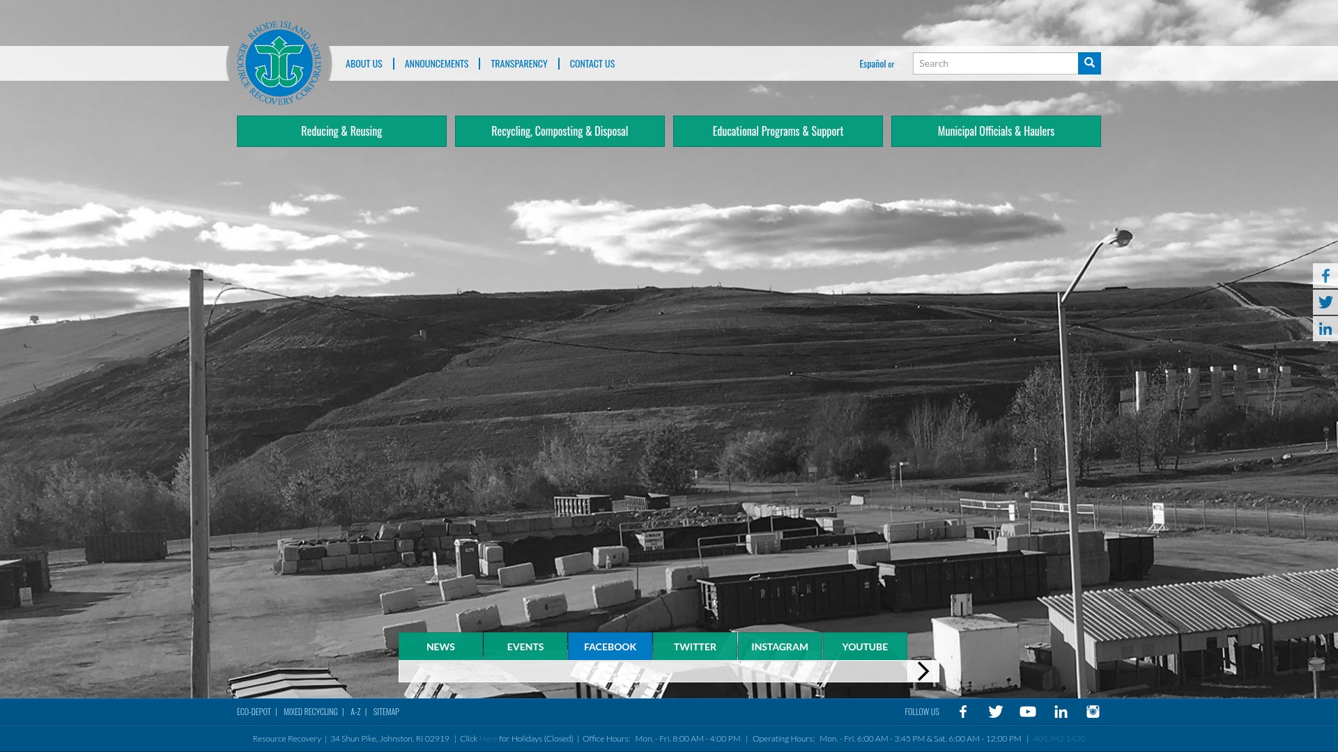 Screenshot of rirrc.org