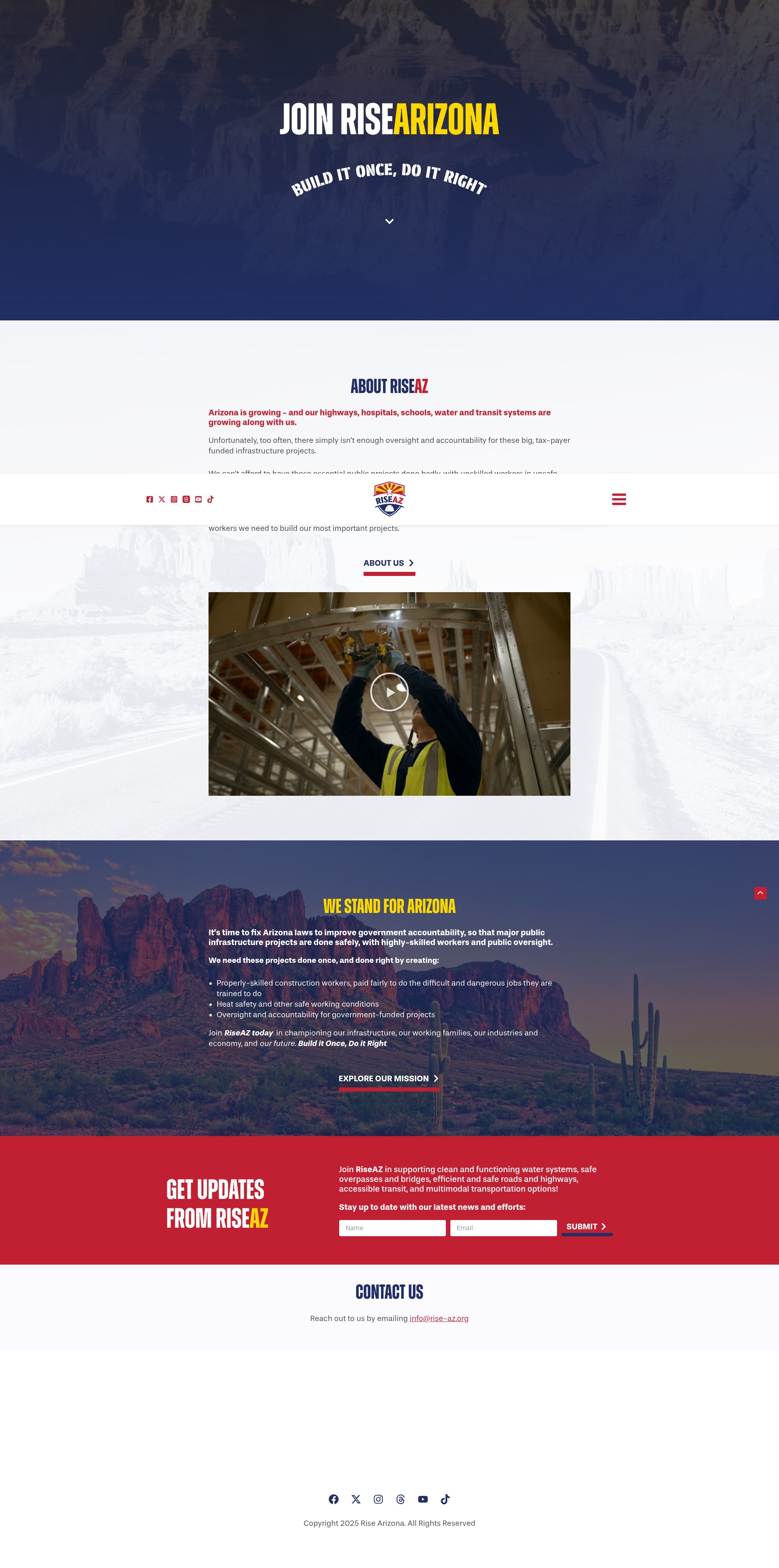 Screenshot of rise-az.org