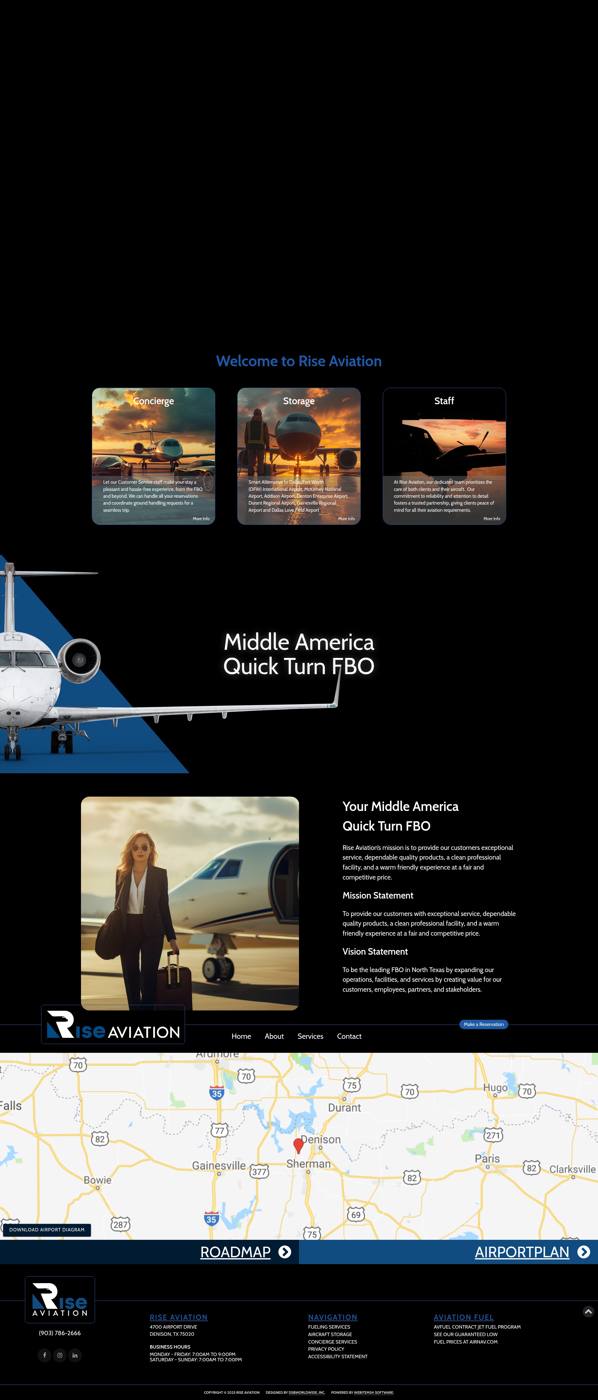 Screenshot of riseaviation.com