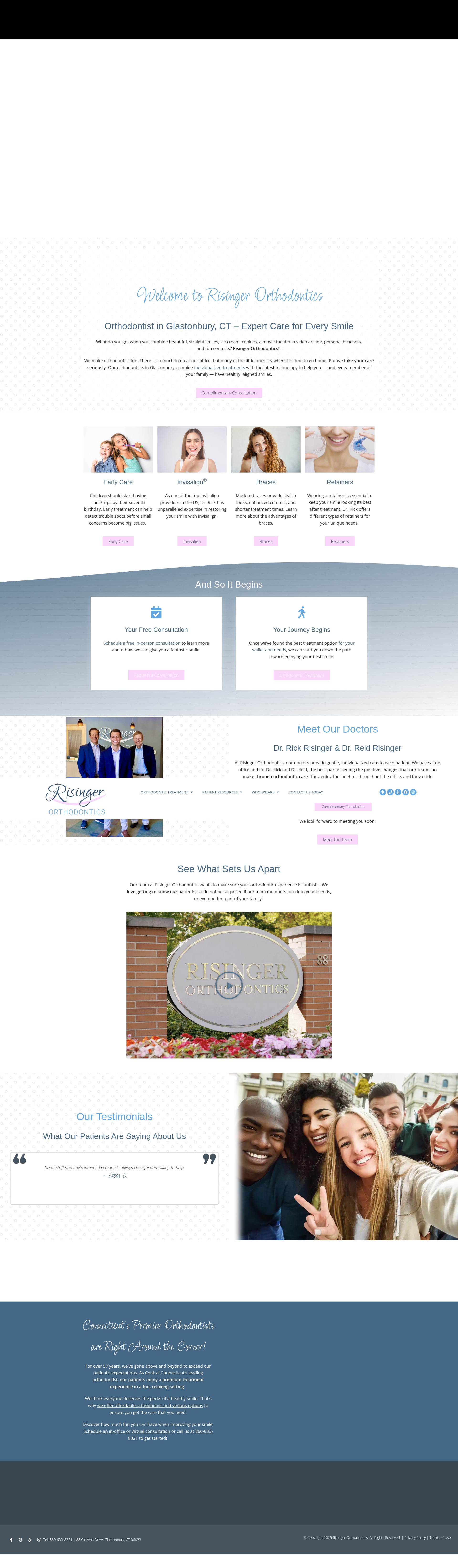 Screenshot of risingerortho.com