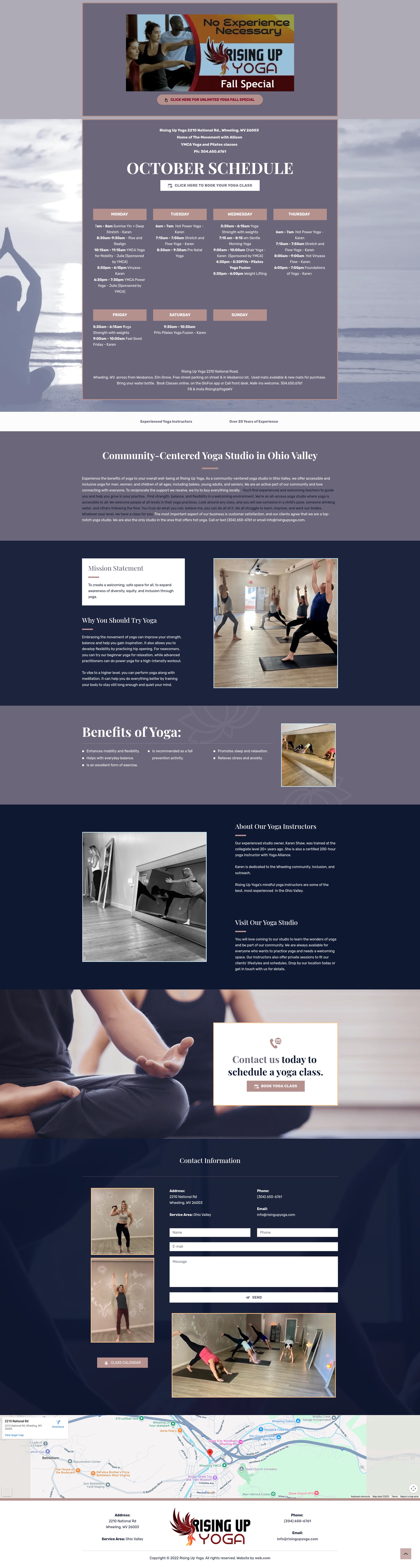 Screenshot of risingupyoga.com