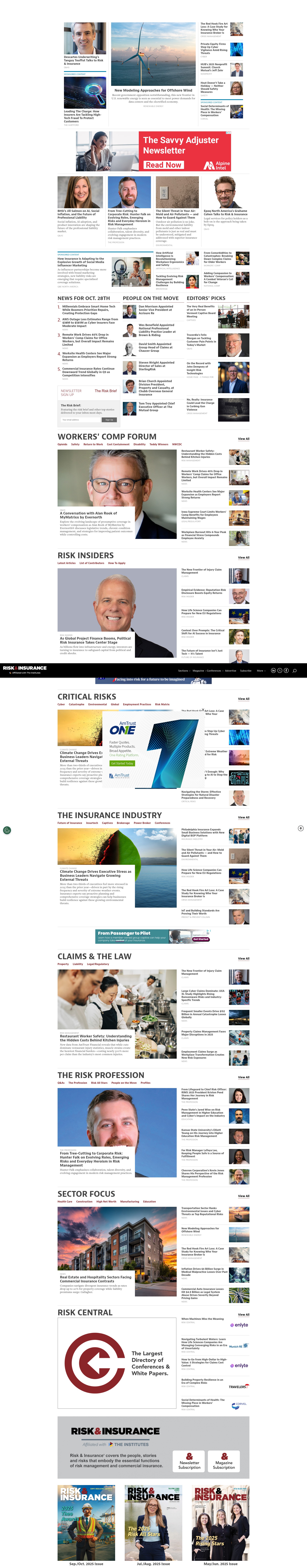 Screenshot of riskandinsurance.com