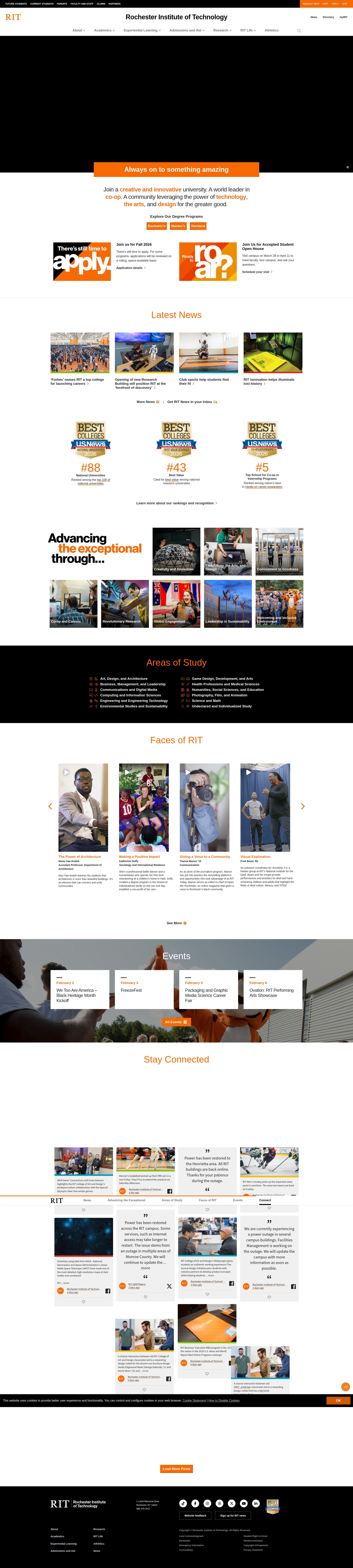 Screenshot of rit.edu