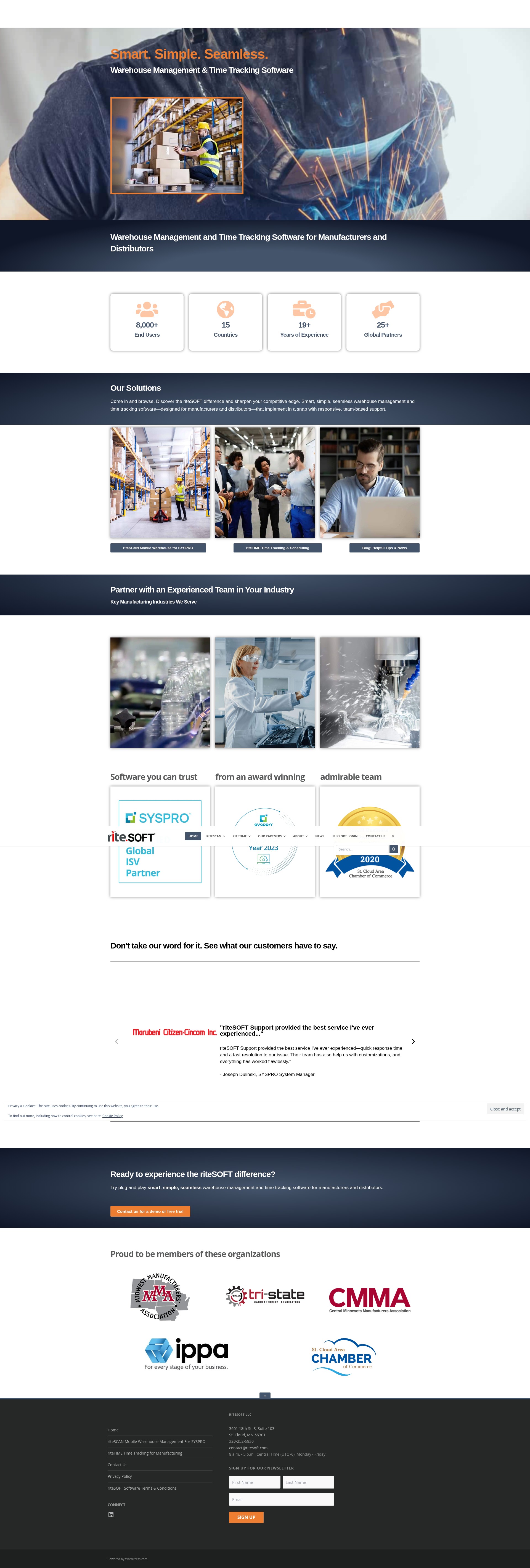 Screenshot of ritesoft.com