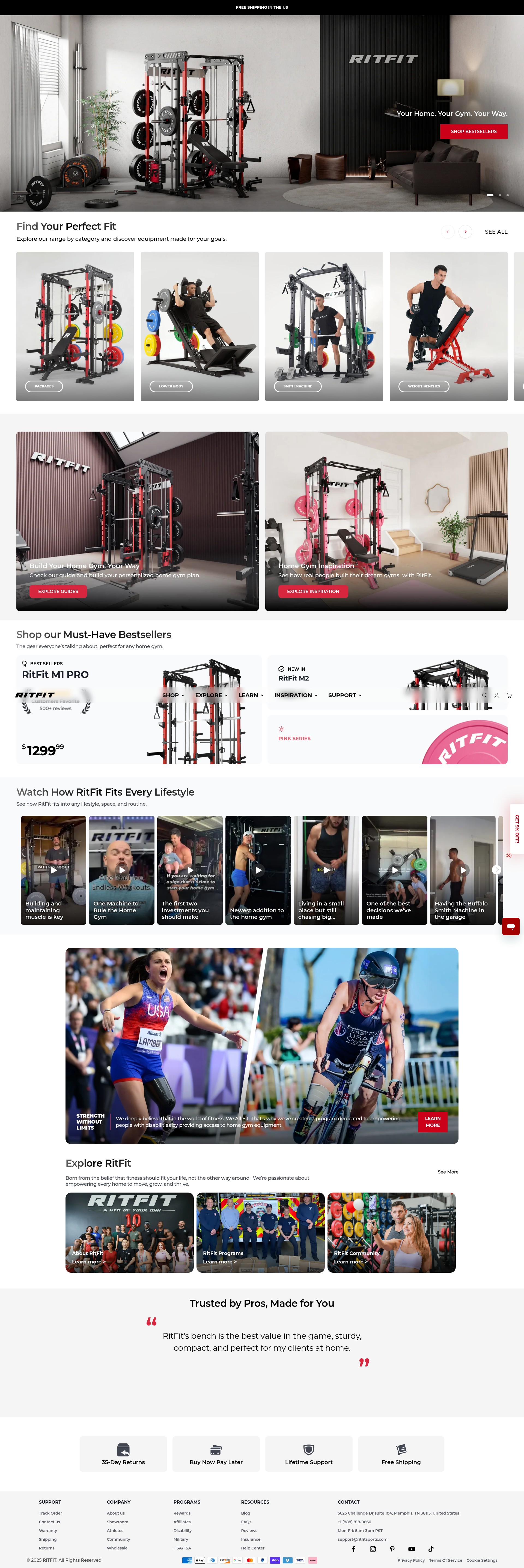 Screenshot of ritfitsports.com
