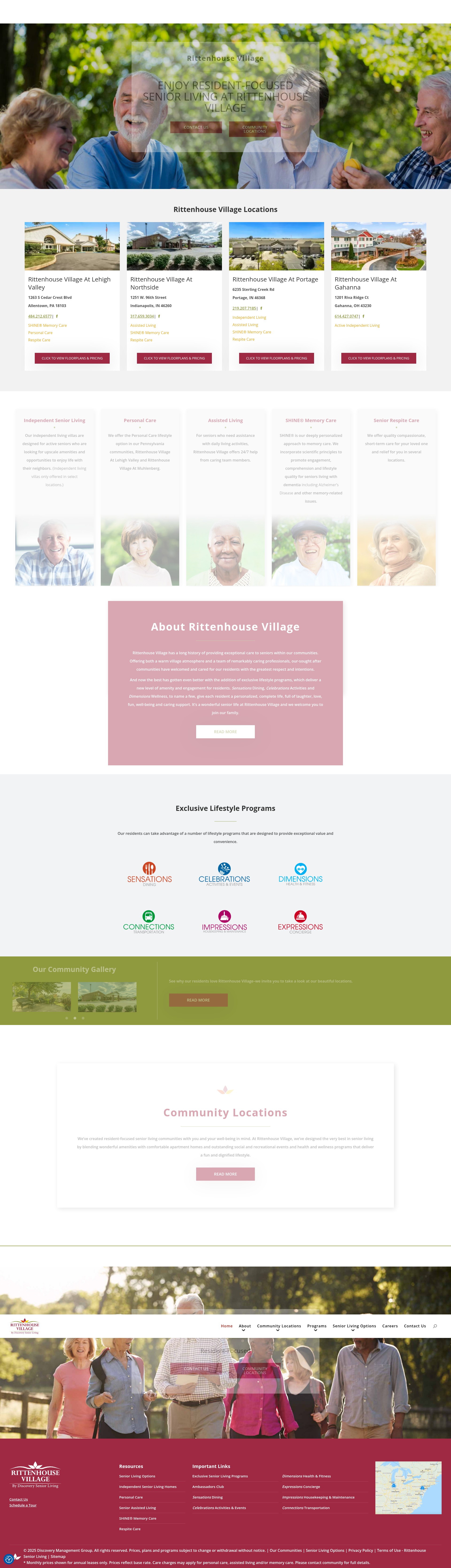 Screenshot of rittenhousevillages.com