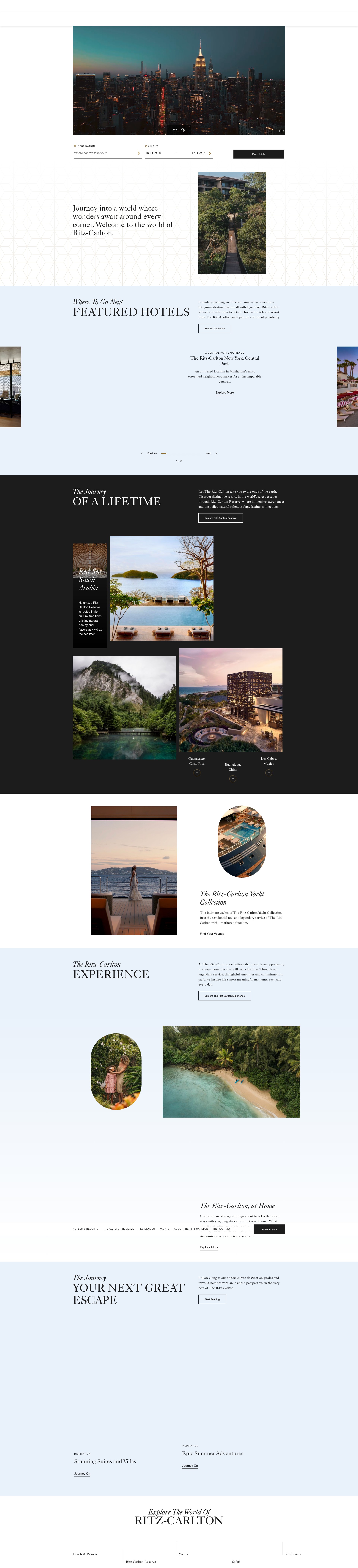 Screenshot of ritzcarlton.com