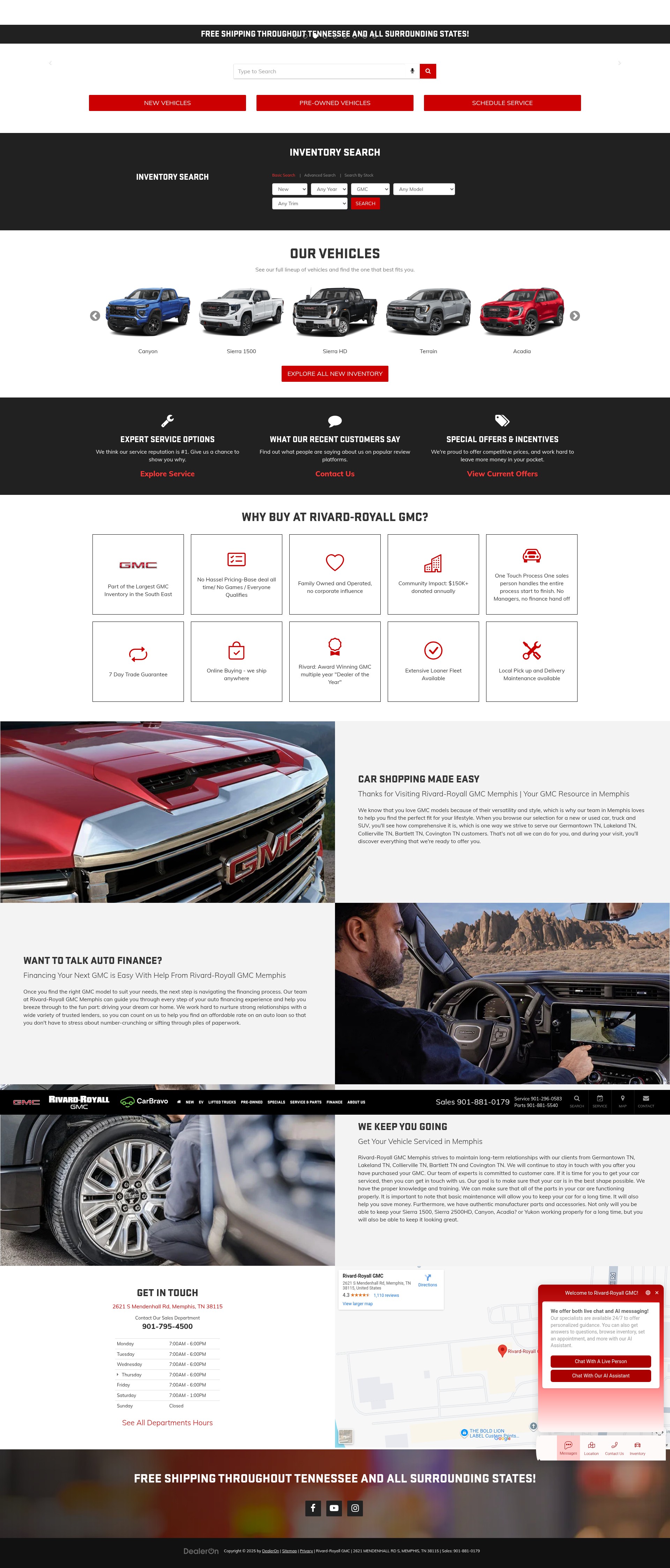 Screenshot of rivardroyallgmc.com
