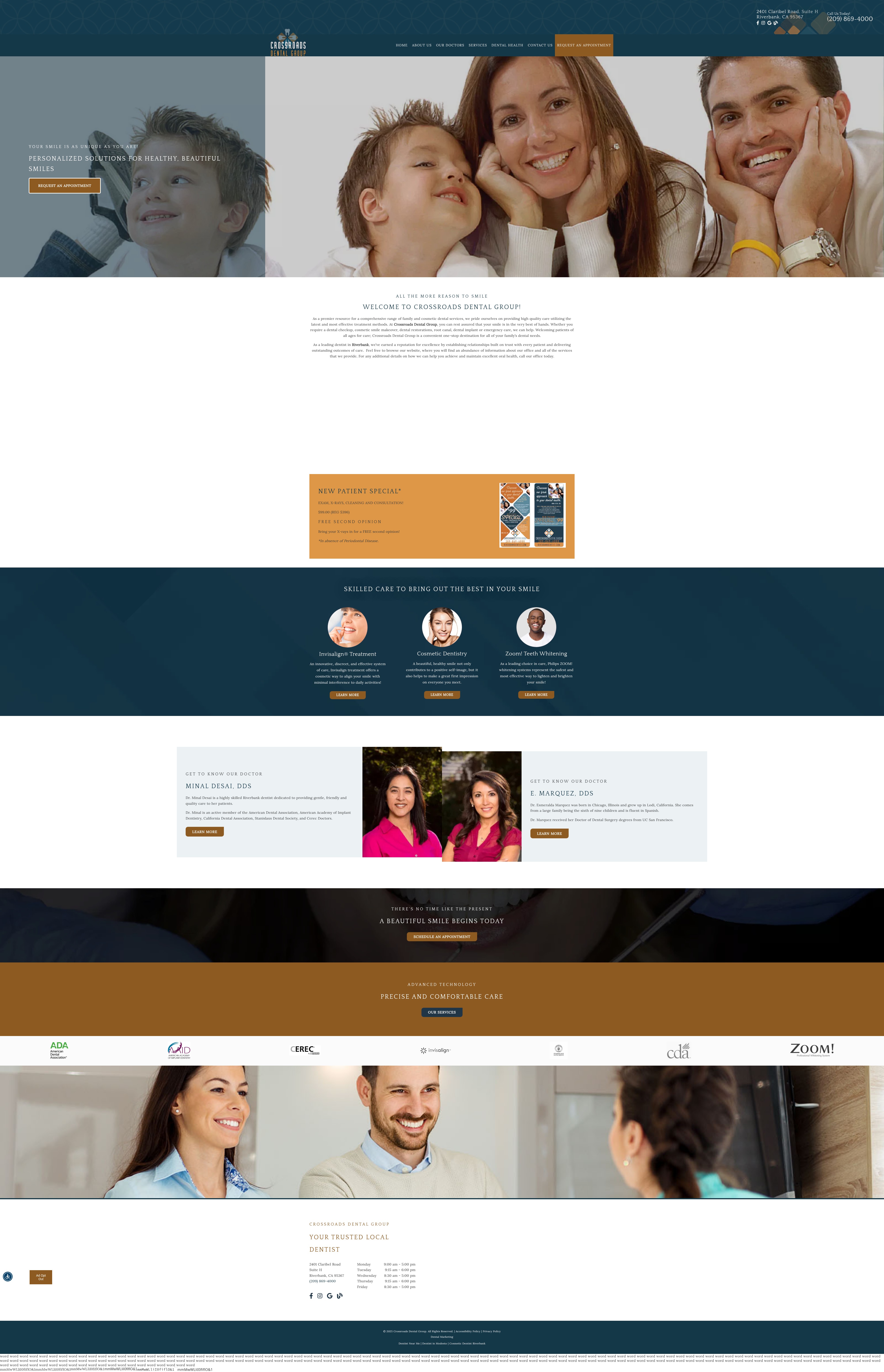 Screenshot of riverbankdentist.com