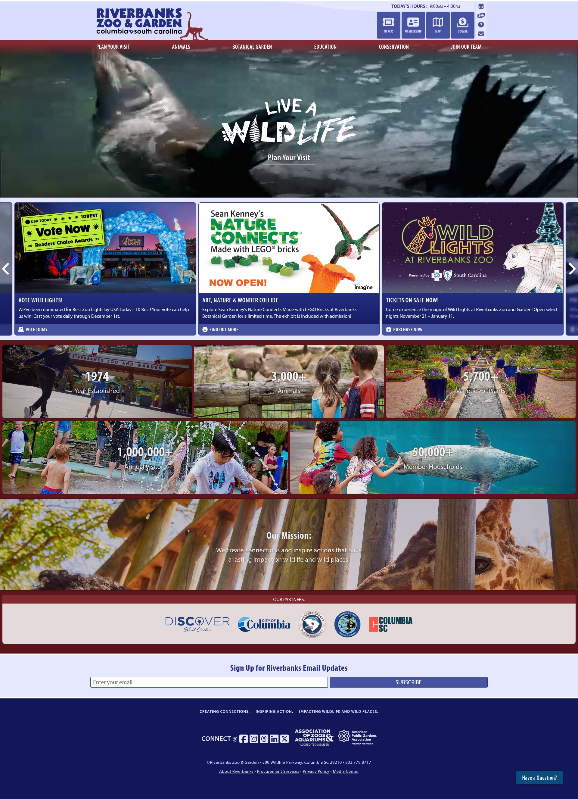 Screenshot of riverbanks.org