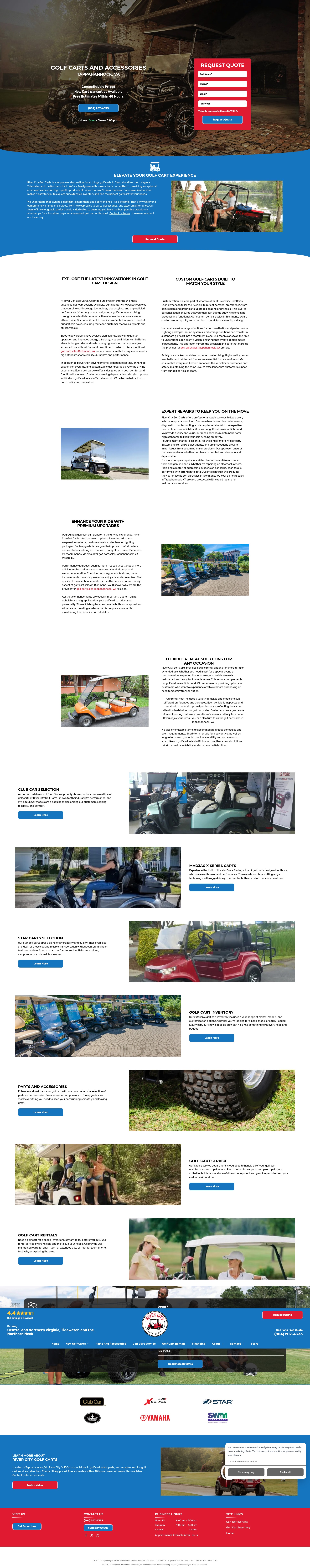 Screenshot of rivercitygolfcart.com