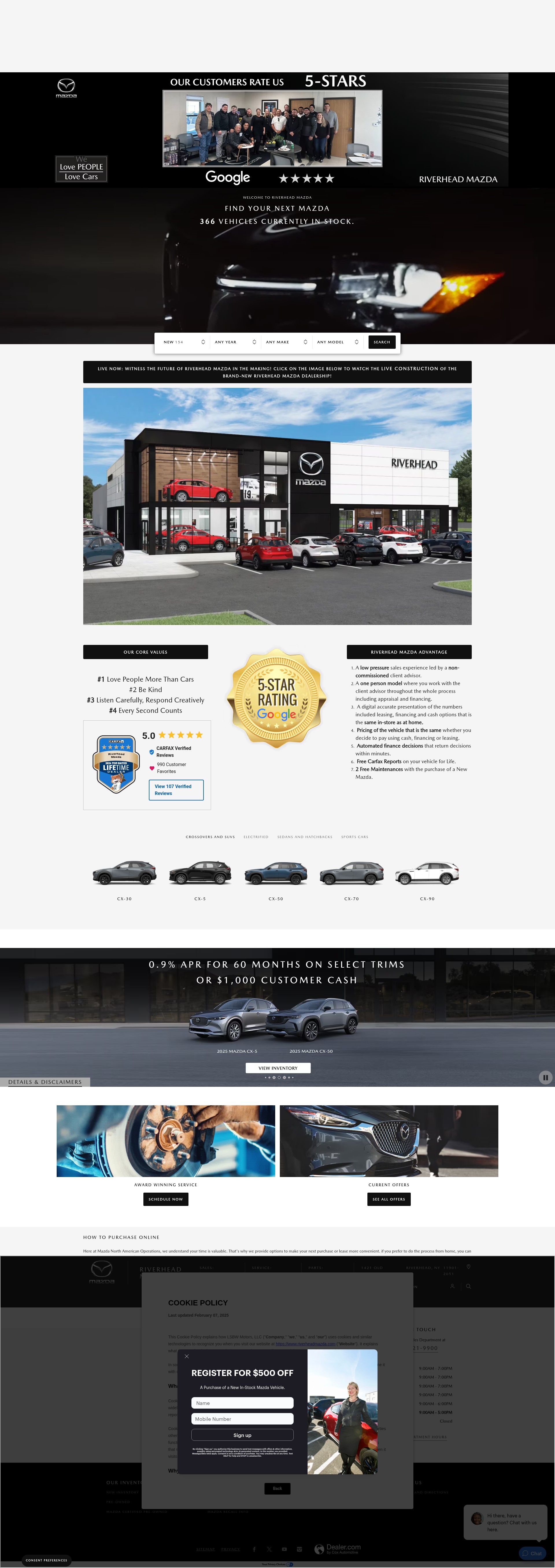 Screenshot of riverheadmazda.com