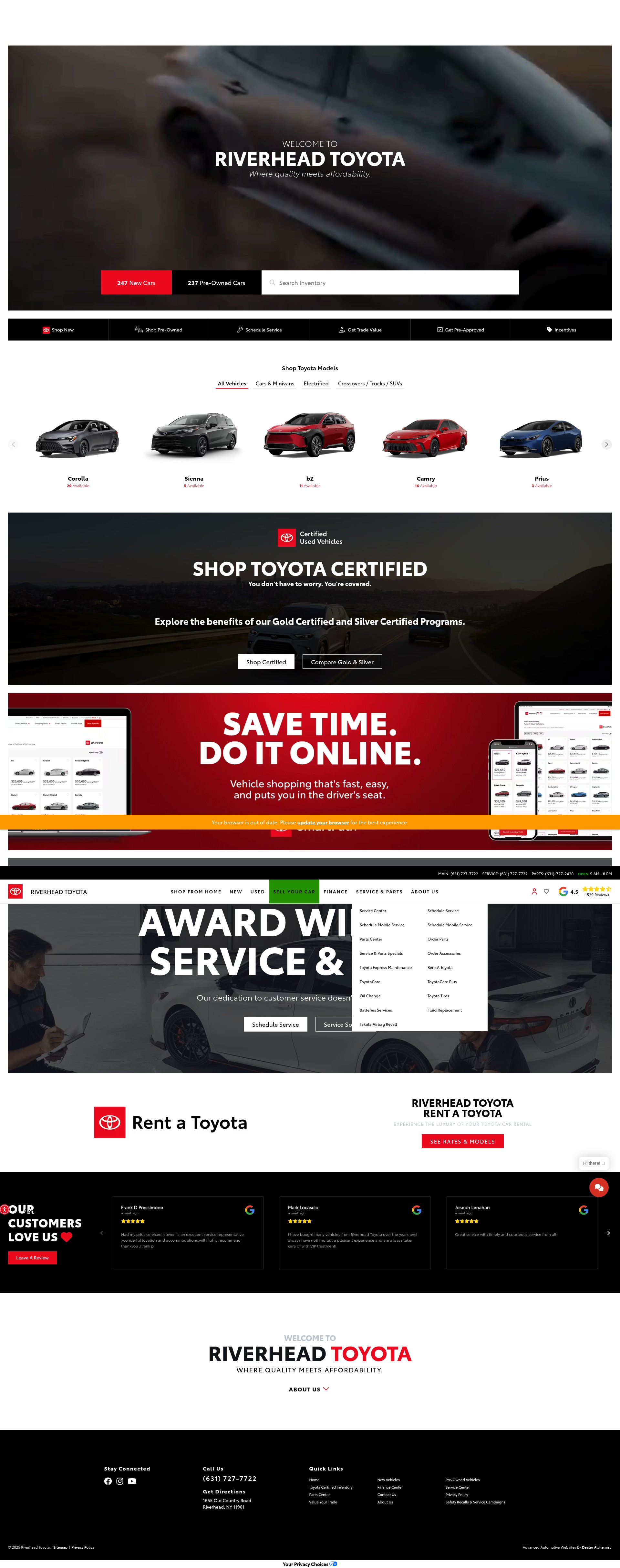 Screenshot of riverheadtoyota.com