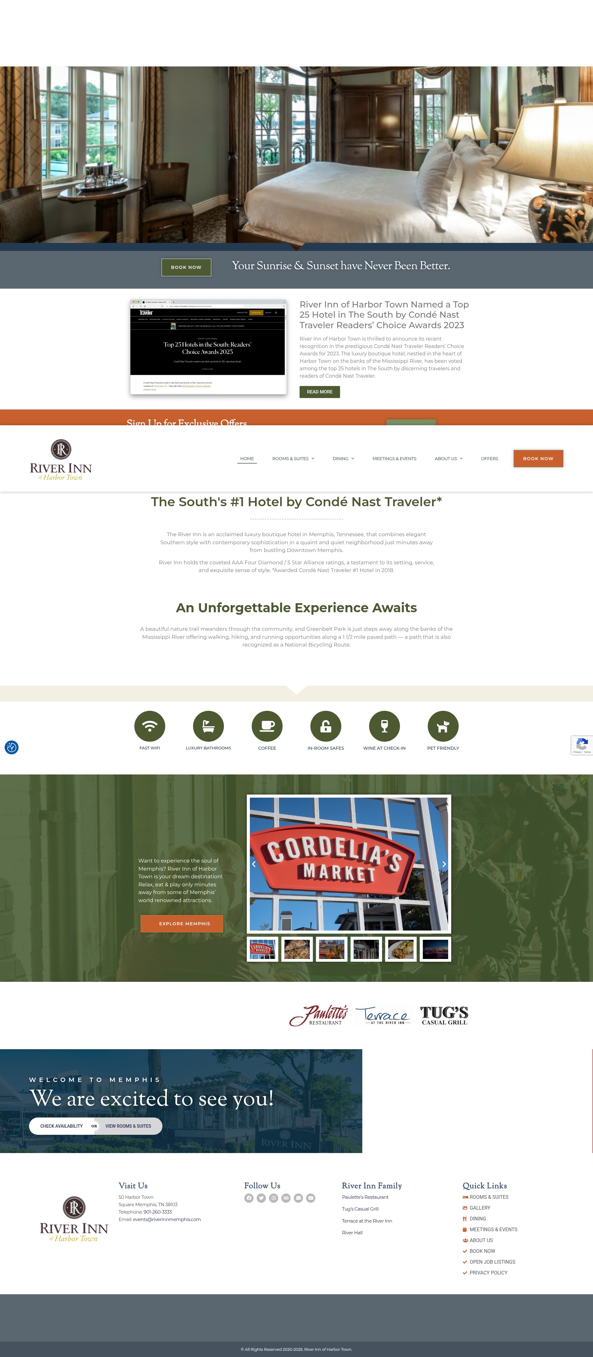 Screenshot of riverinnmemphis.com