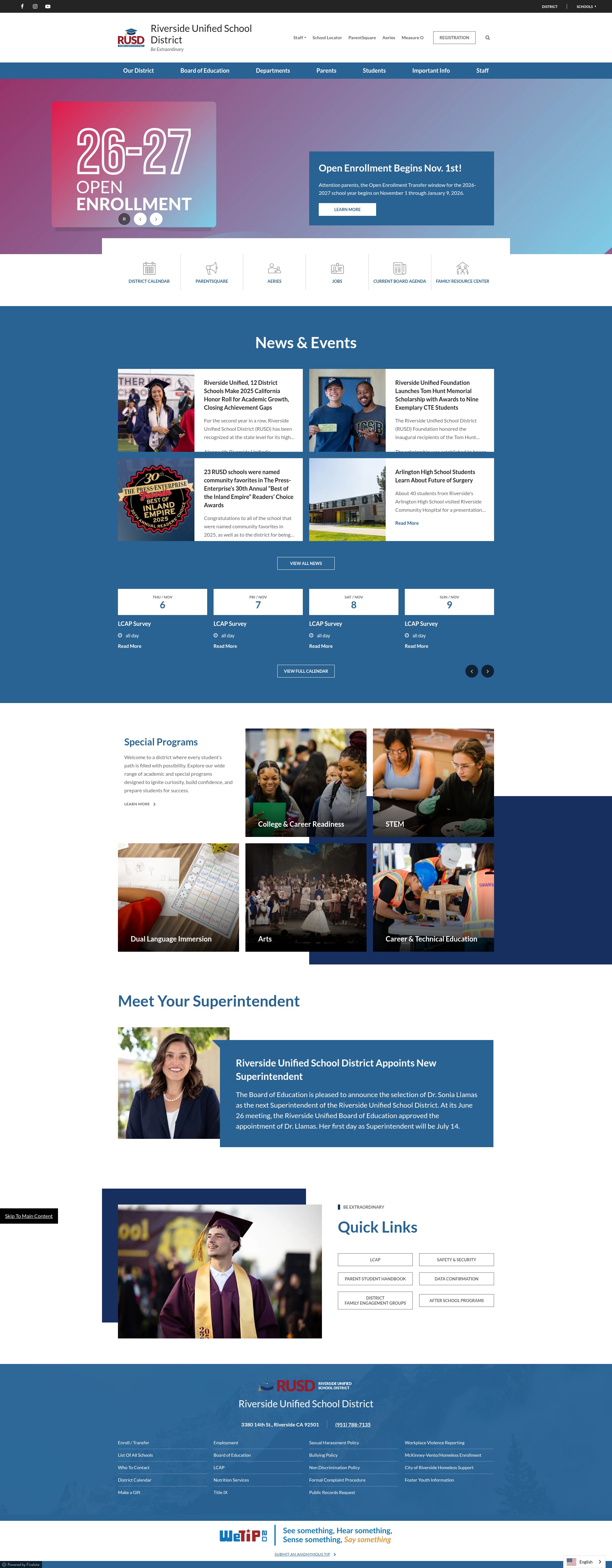 Screenshot of riversideunified.org