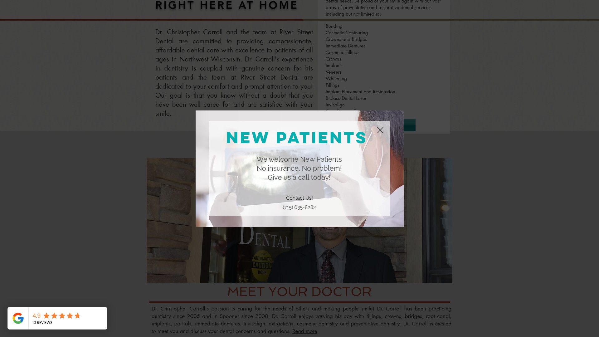 Screenshot of riverstreetdental.net