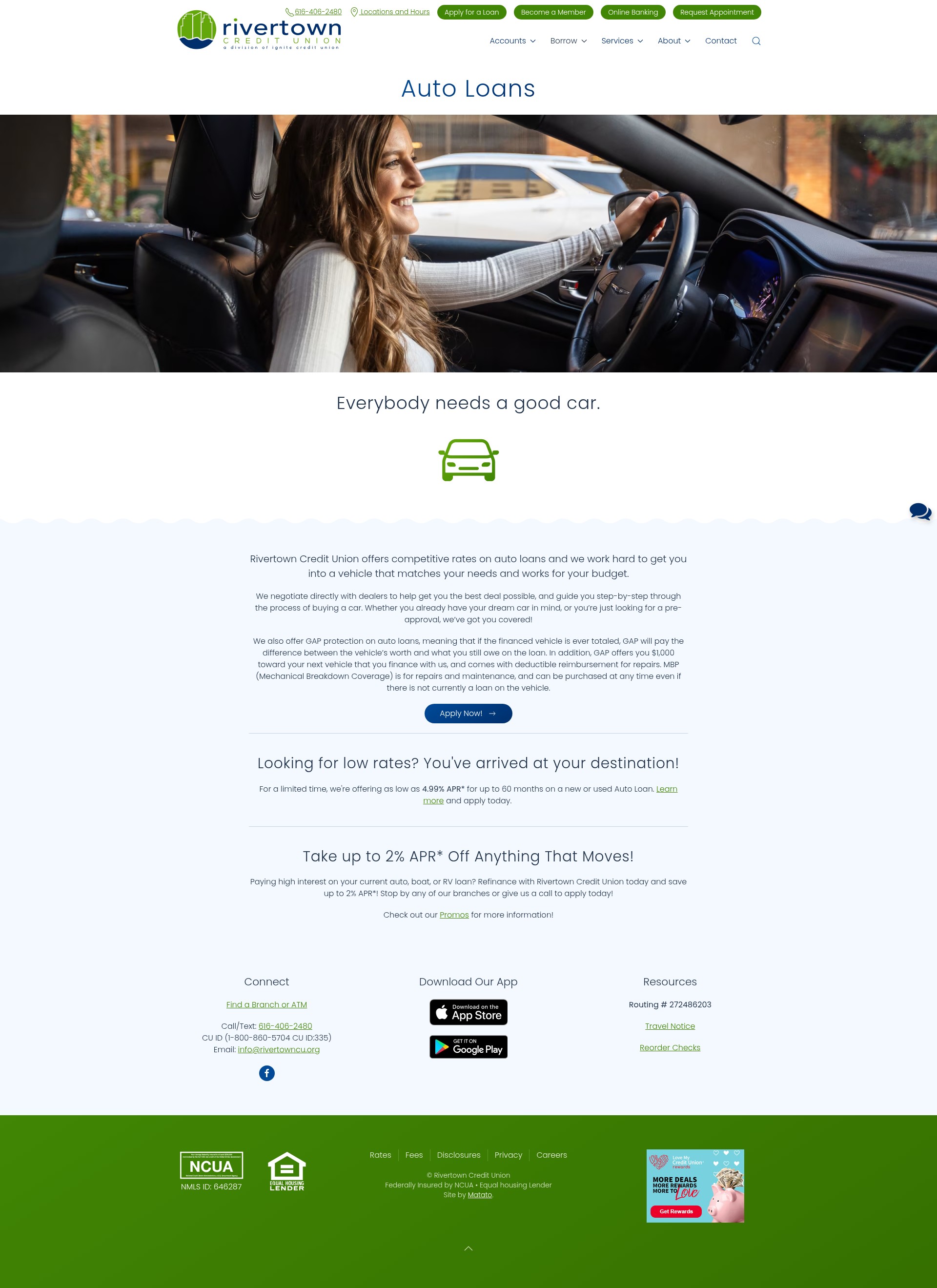 Screenshot of rivertowncu.org