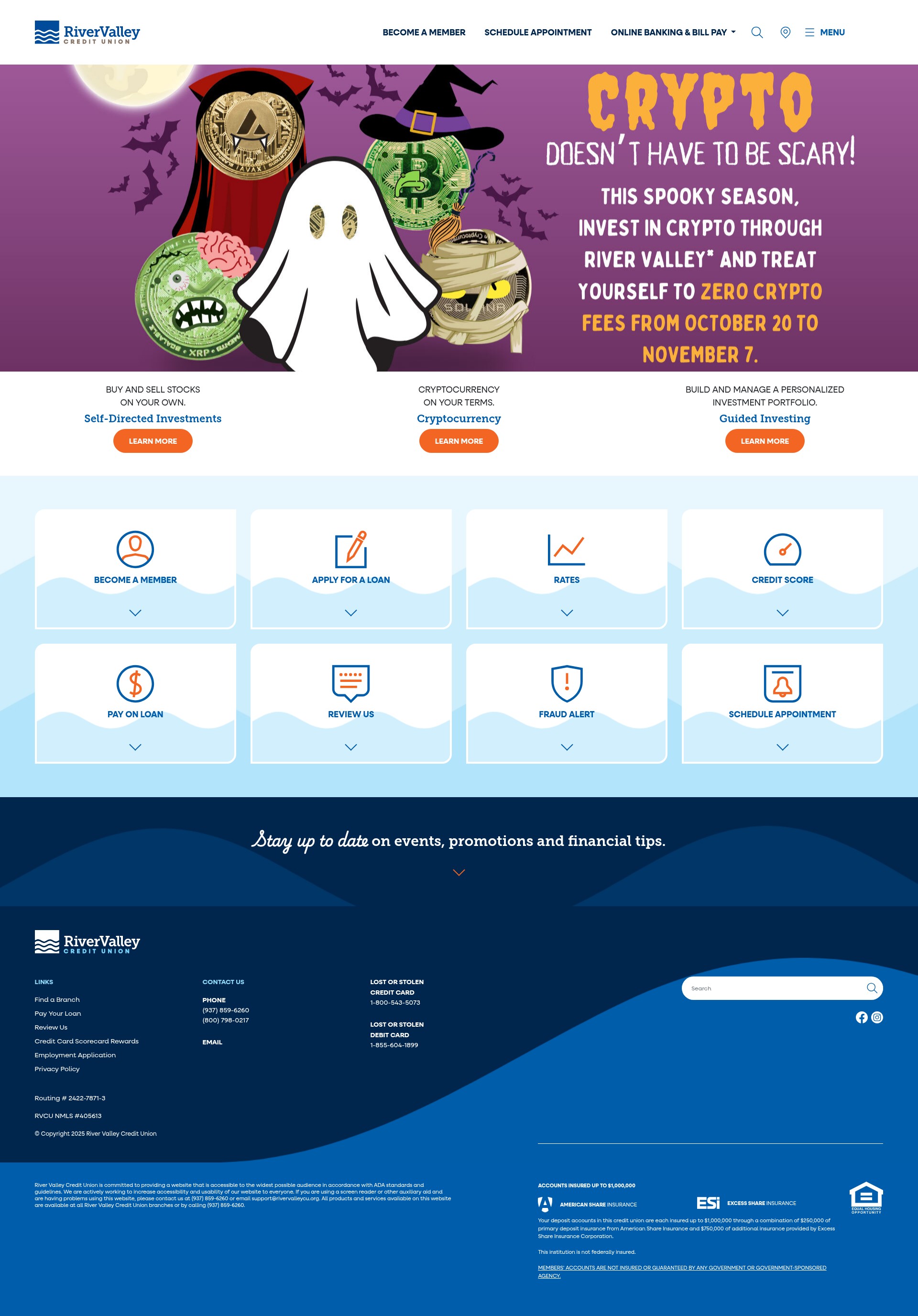 Screenshot of rivervalleycu.org