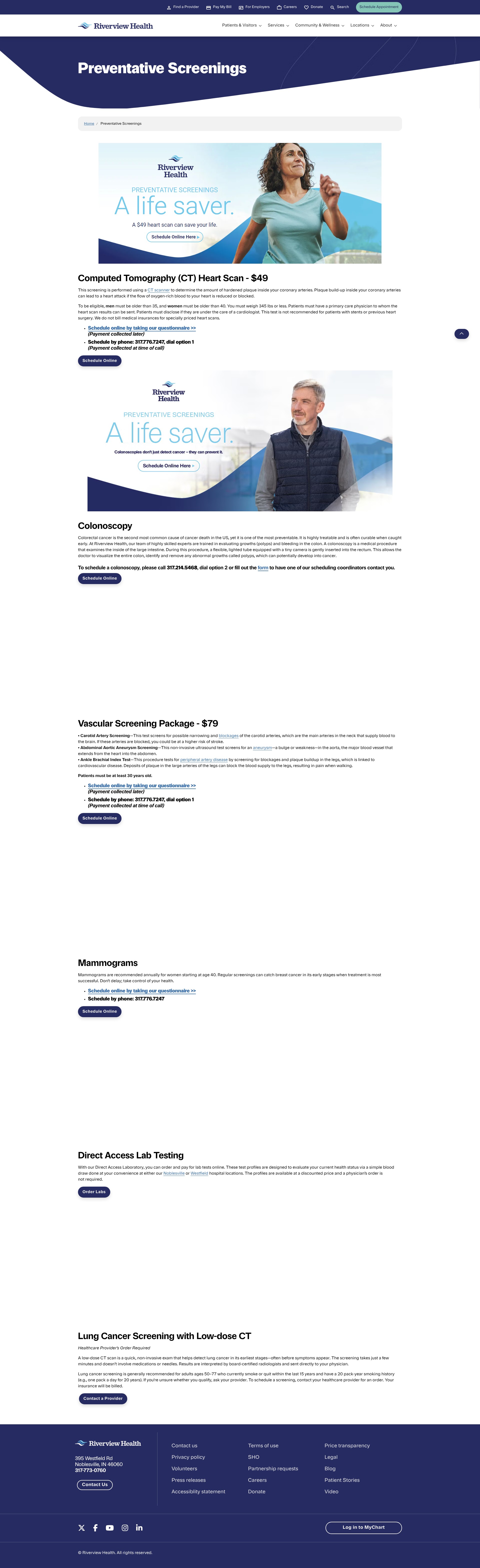 Screenshot of riverview.org