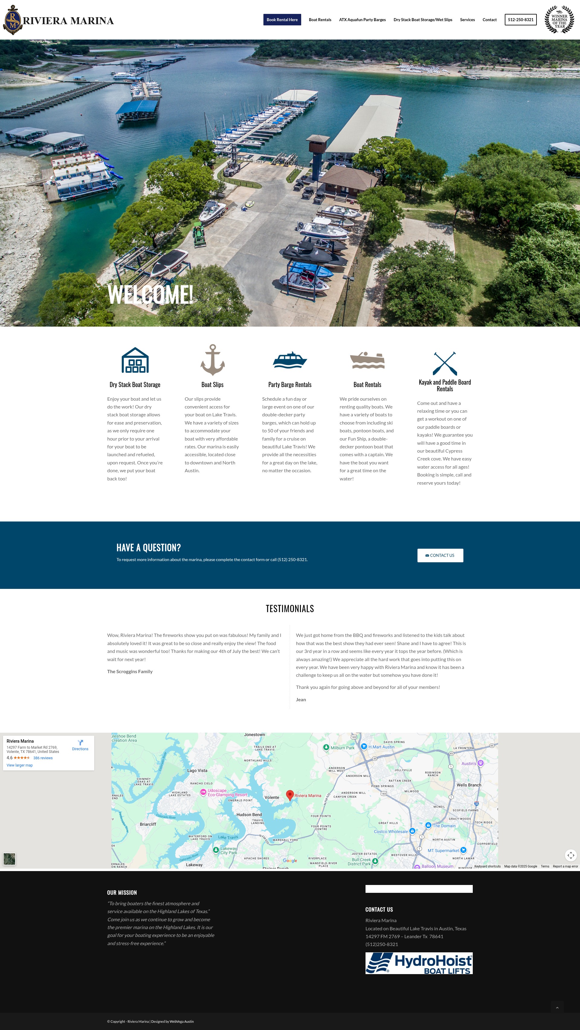 Screenshot of rivieramarina.com